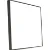 Kvadratisk spejl med sort kant  (str. 34 x 34 x 2,5 cm)