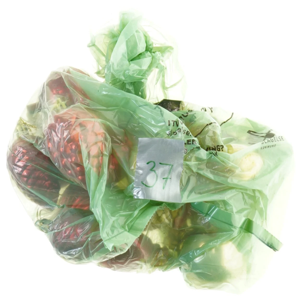 Julepynt, 16 julekugler mm (str. 20 cm)