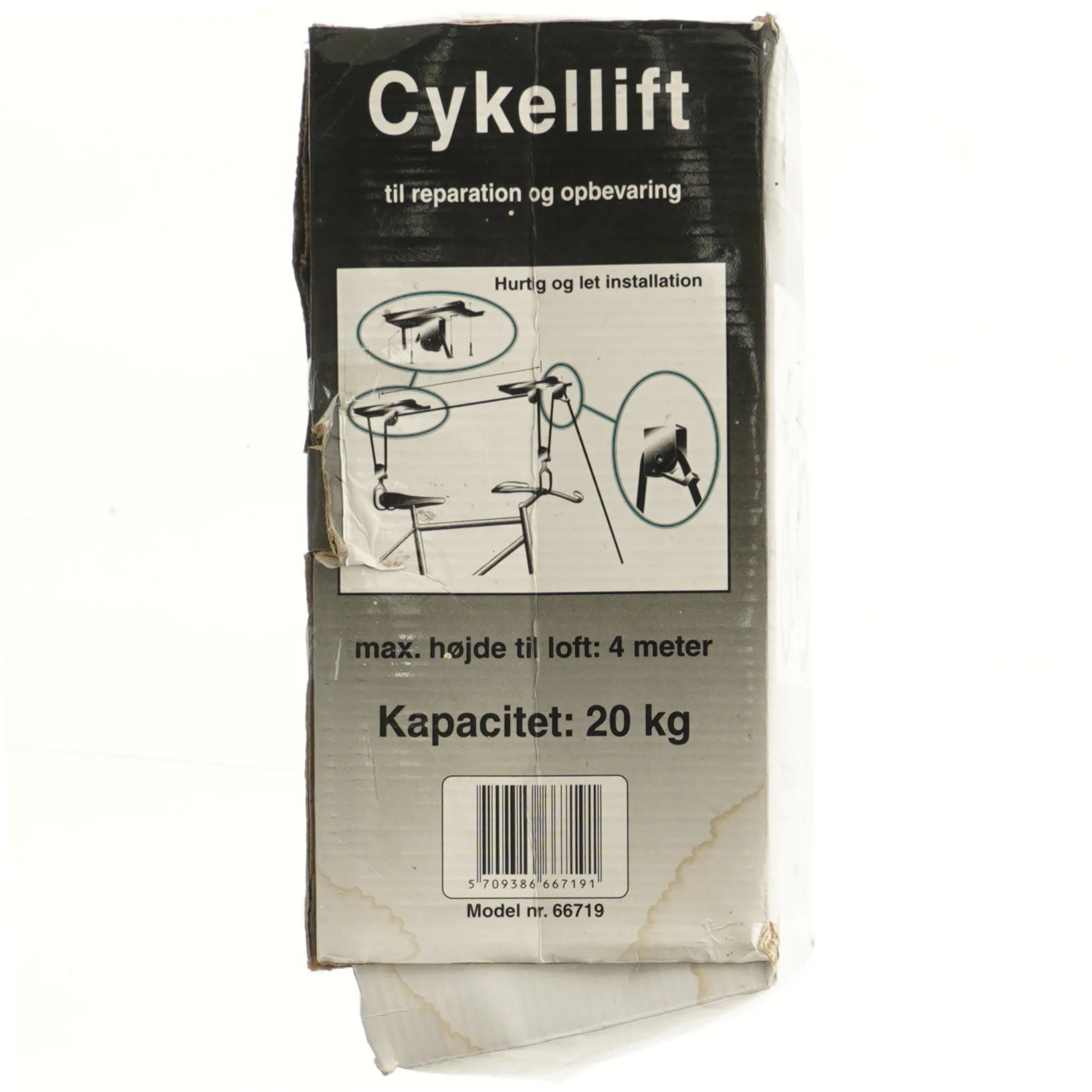 Cykellift til reparation og opbevaring (str. 20 kg 40 m cm)