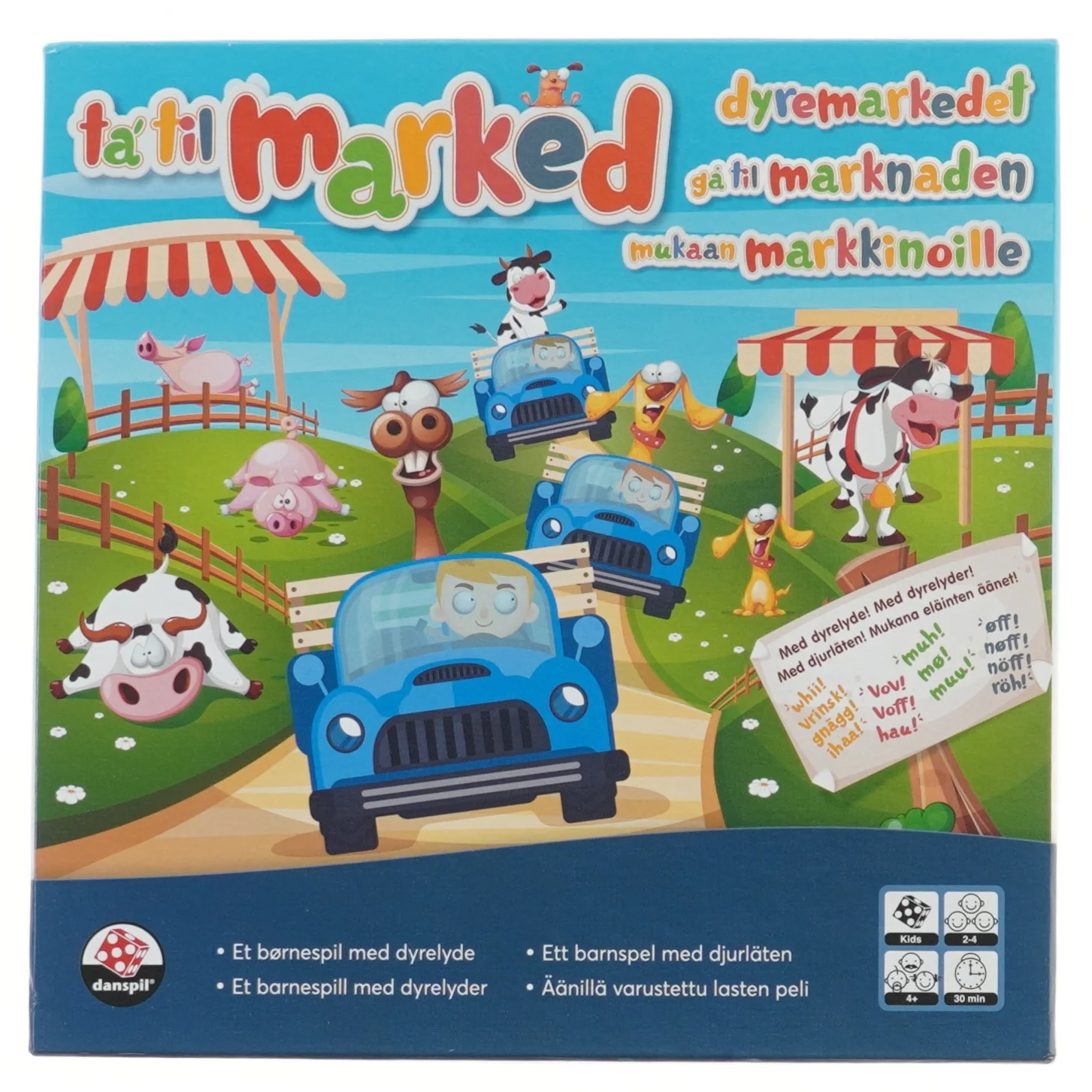 Ta' til marked børnespil fra Danspil (str. 27x27 cm)