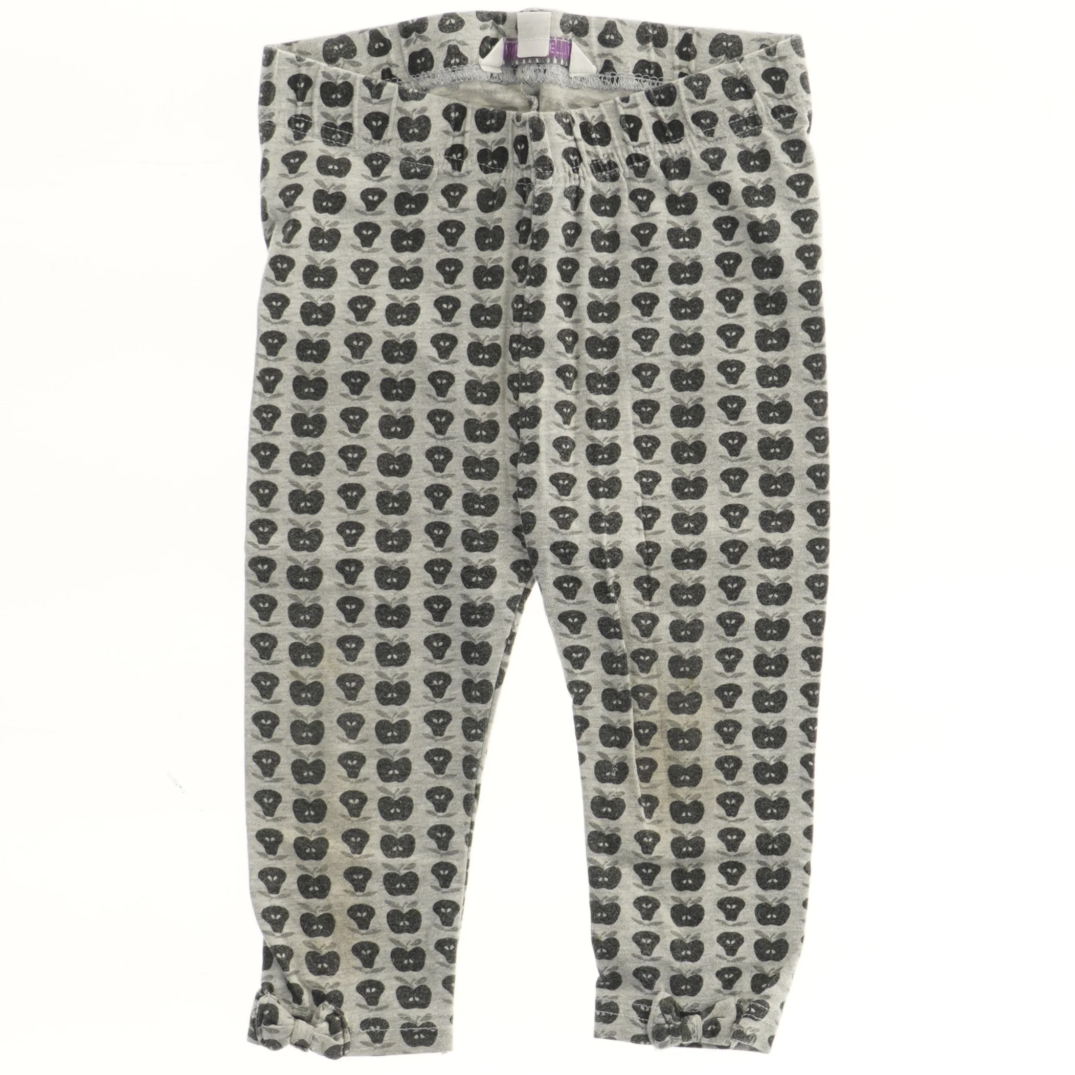 Grå leggings med æblemønster fra Mads & Mette (str. 98)