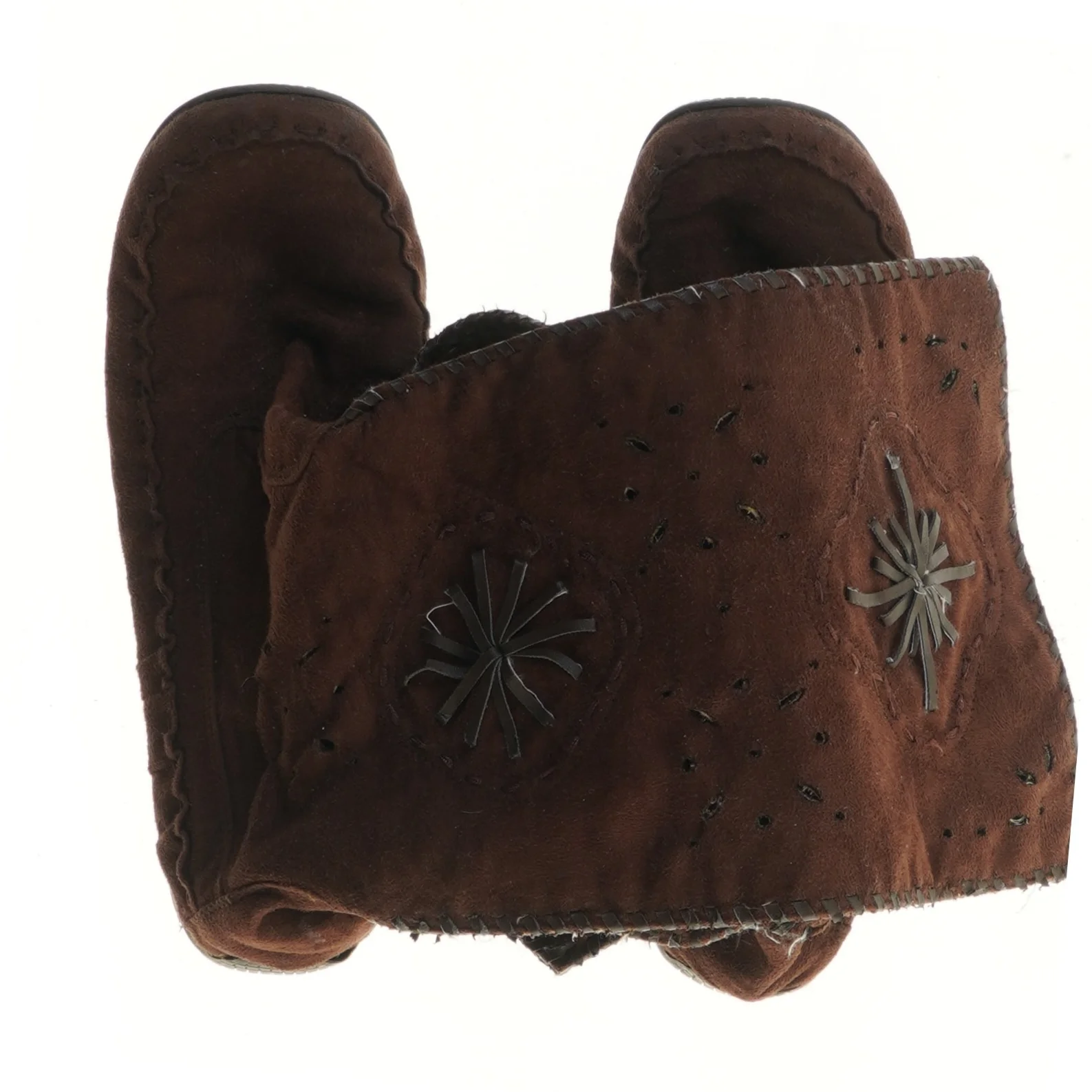 Brune støvler med mønster (str. længde 28 cm)