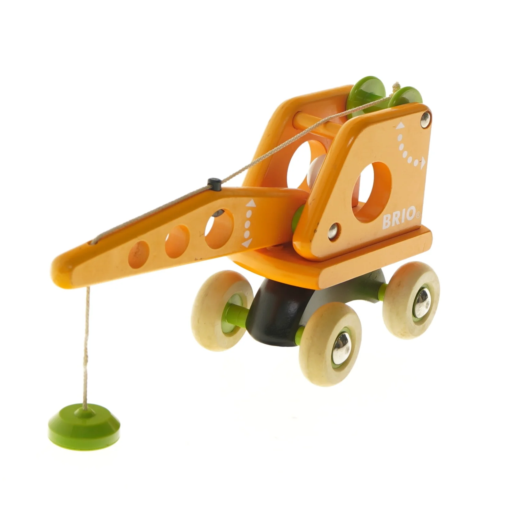 Byggesæt kranvogn fra Brio (str. 13x8,5x25 cm)