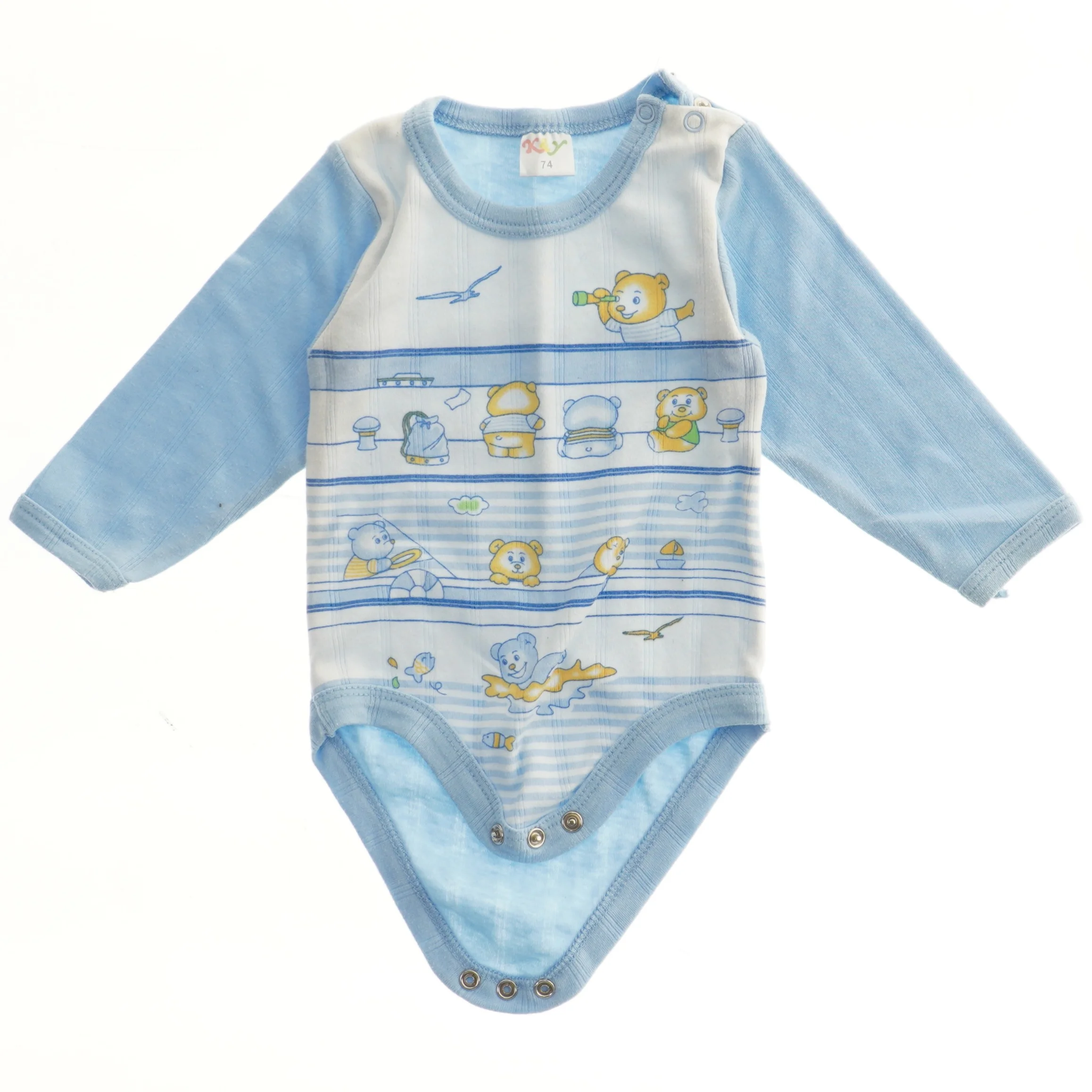 Langærmet bodystocking med bjørnemotiv fra K&Y (str. 74)