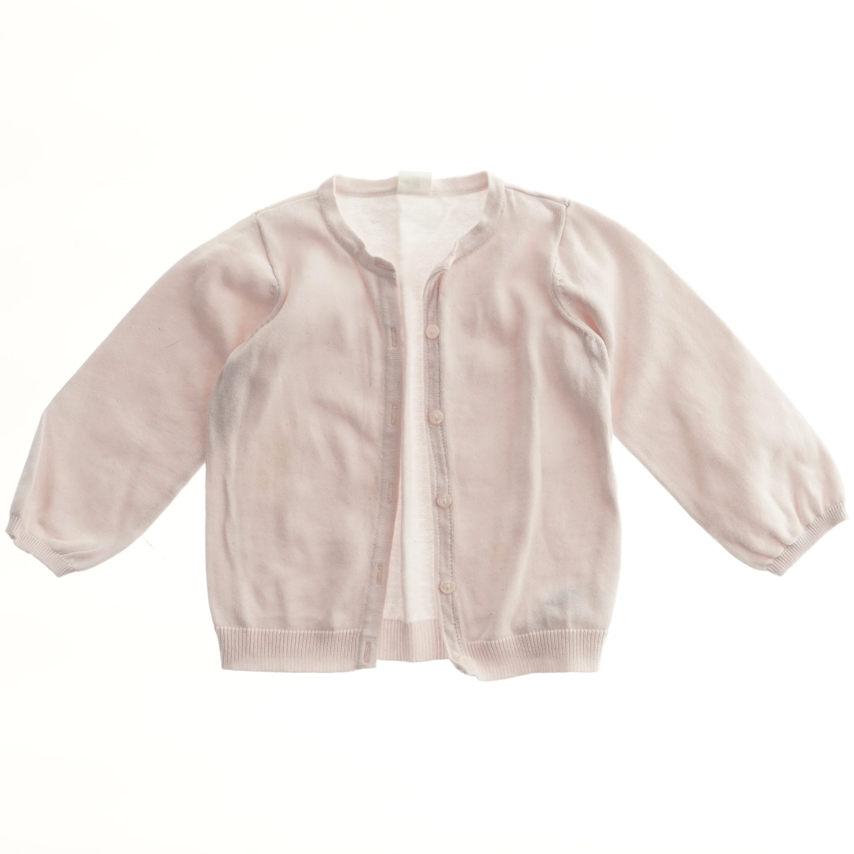 Lyserød cardigan fra H&M (str. 86)