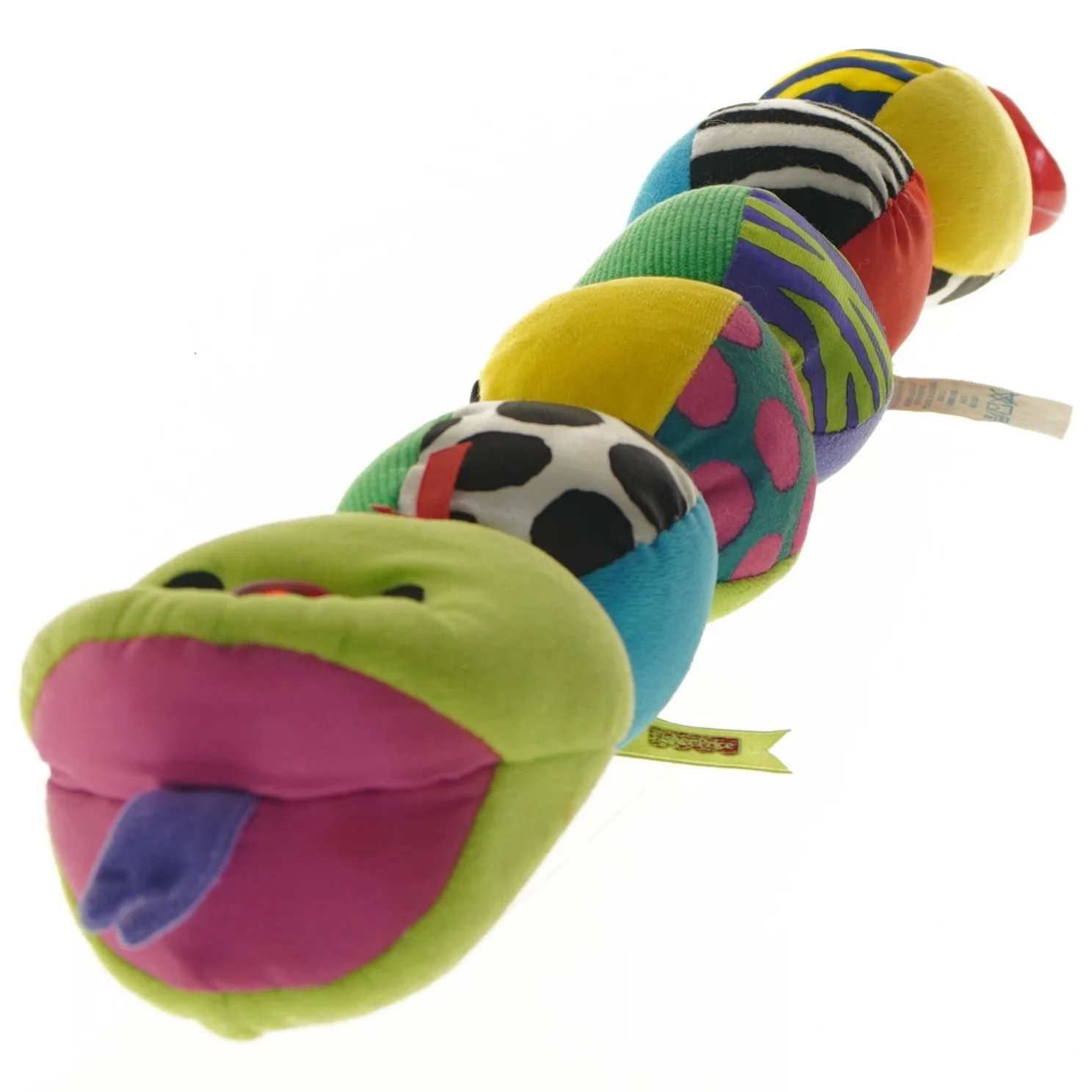 Flerefarvet plys legetøj slange fra Fisher-Price (str. 55 cm)
