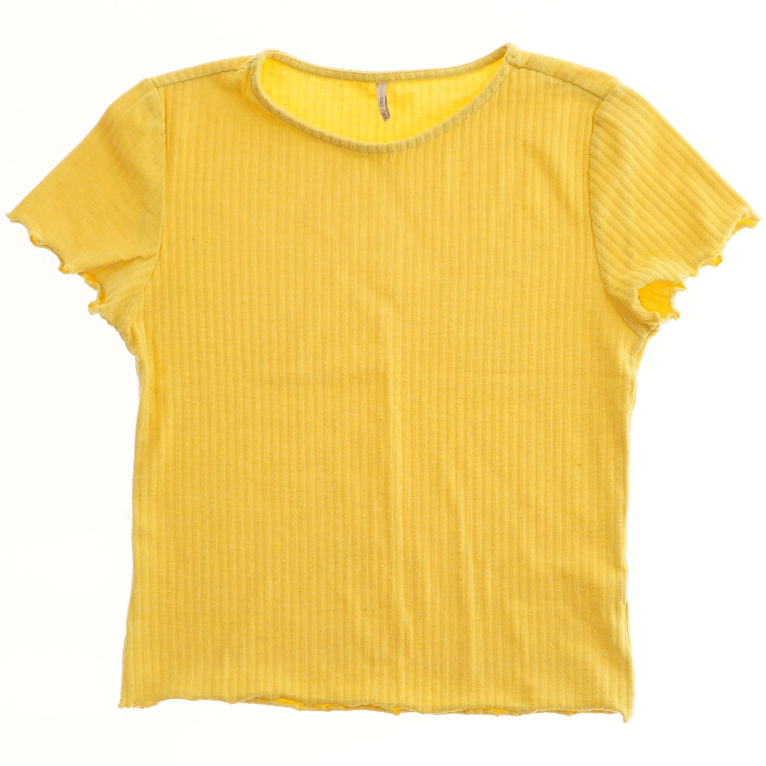 Gul T-shirt med korte ærmer fra Only (str. 164)