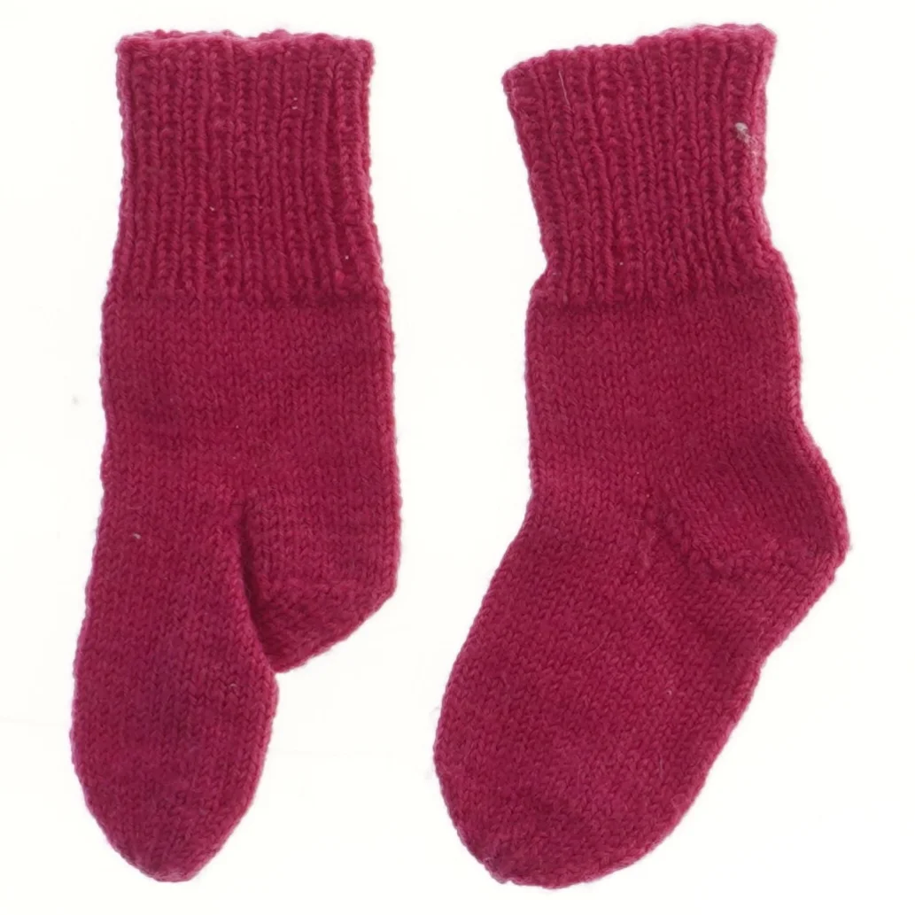 Røde uldsokker til børn (str. 20 cm)