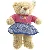 Teddy bear med danseoutfit (str. 41 cm)