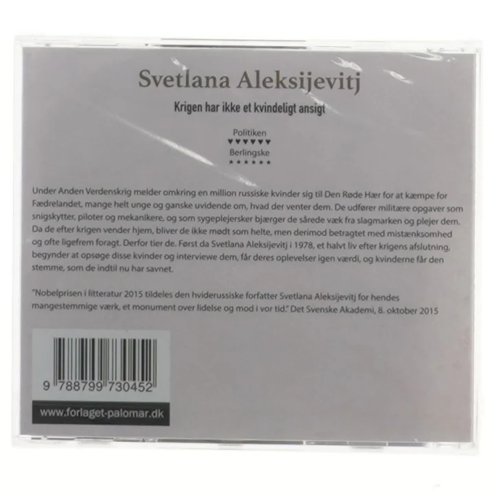 Krigen har ikke et kvindeligt ansigt MP3-CD
