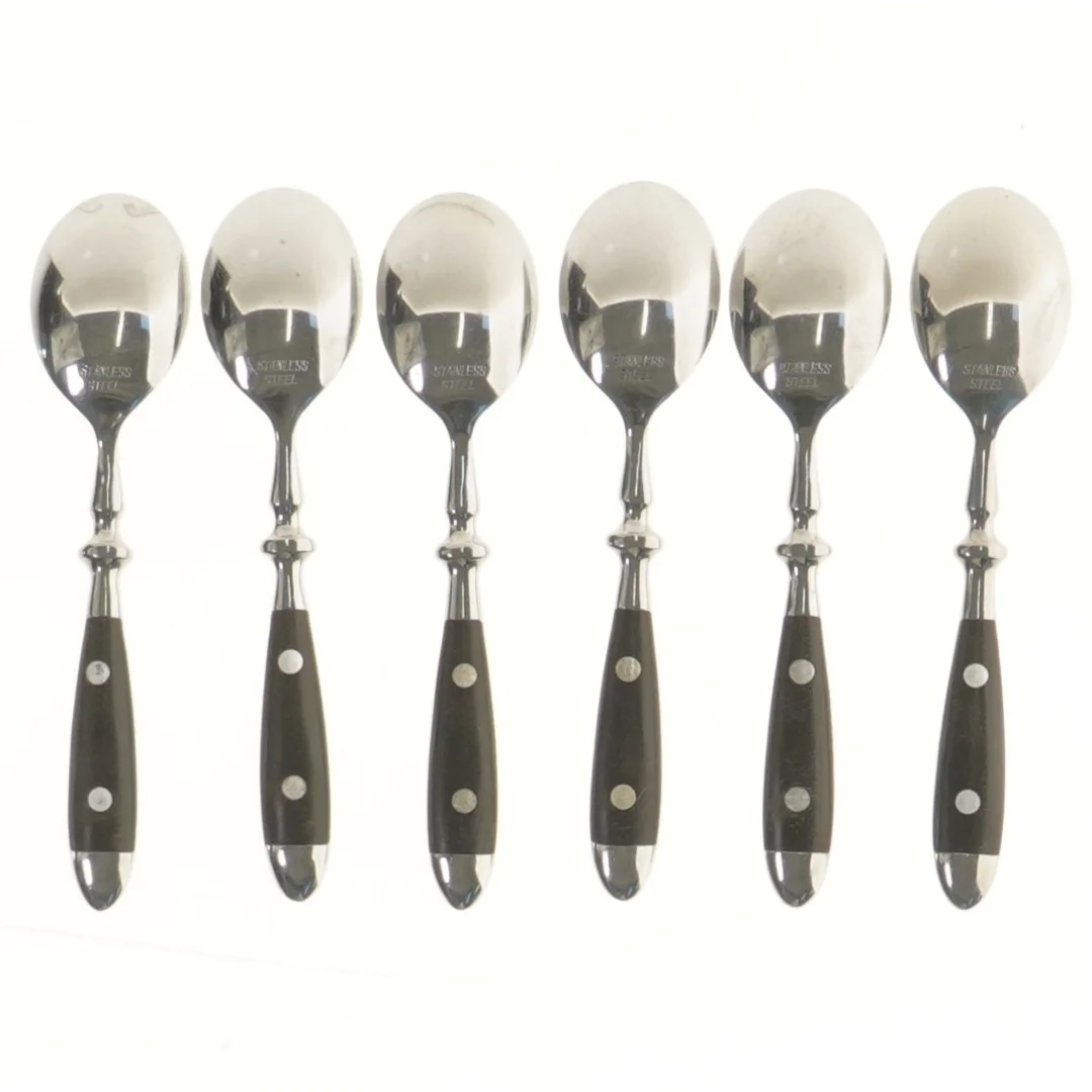 Bestiksæt i rustfrit stål (str. 6 styk, 15 cm)