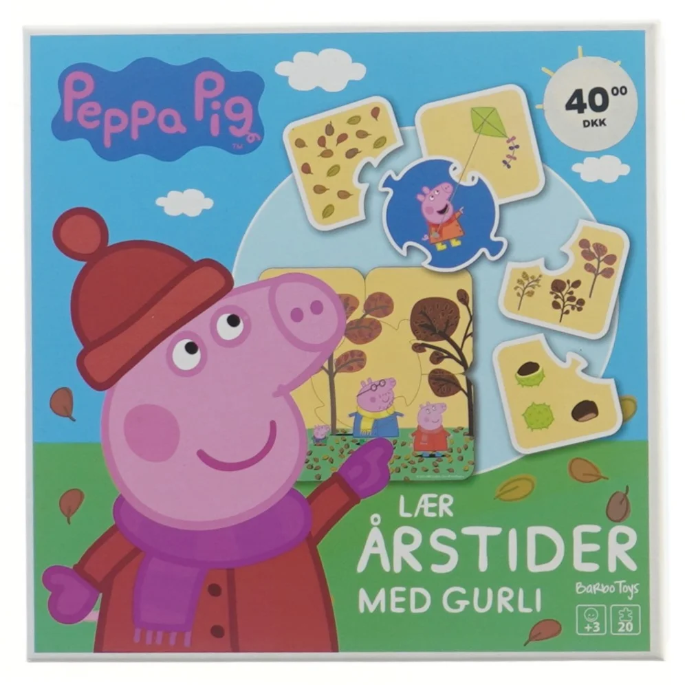 Peppa Pig puslespil - lær årstider fra Peppa Pig (str. 19x19 cm)