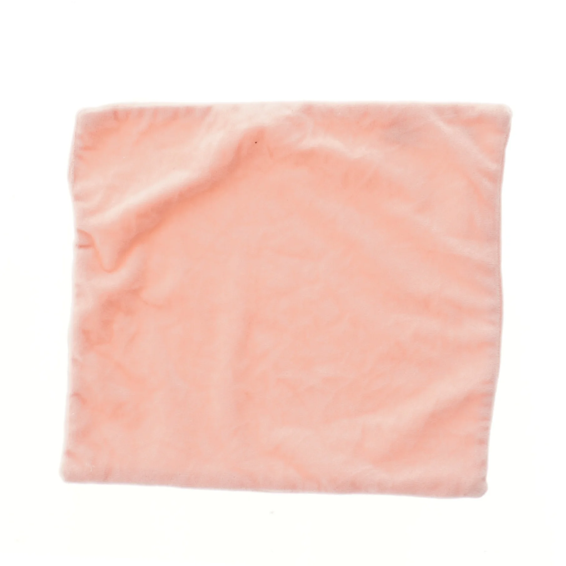 Lyserød stofklud med hjertebroderi (str. 30x27 cm)