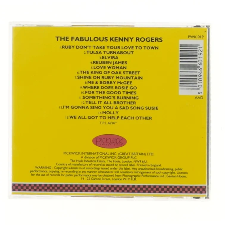 The Fabulous Kenny Rogers CD