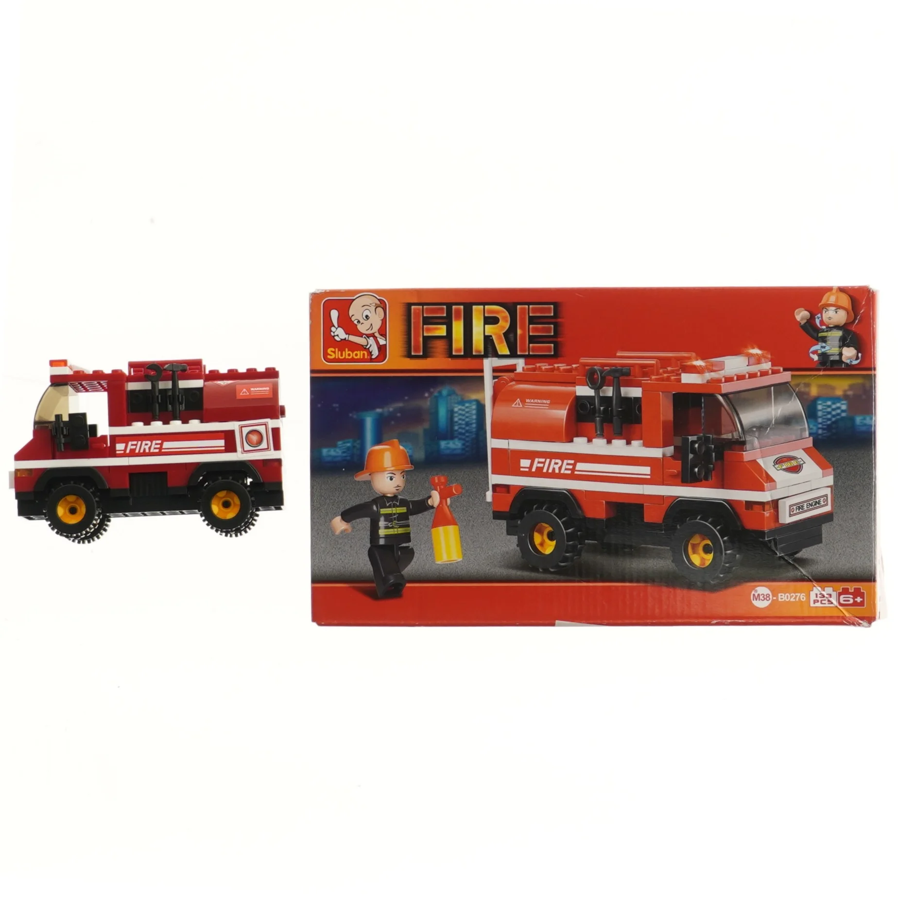 Brandbil byggesæt fra Sluban (str. 11,5 cm)