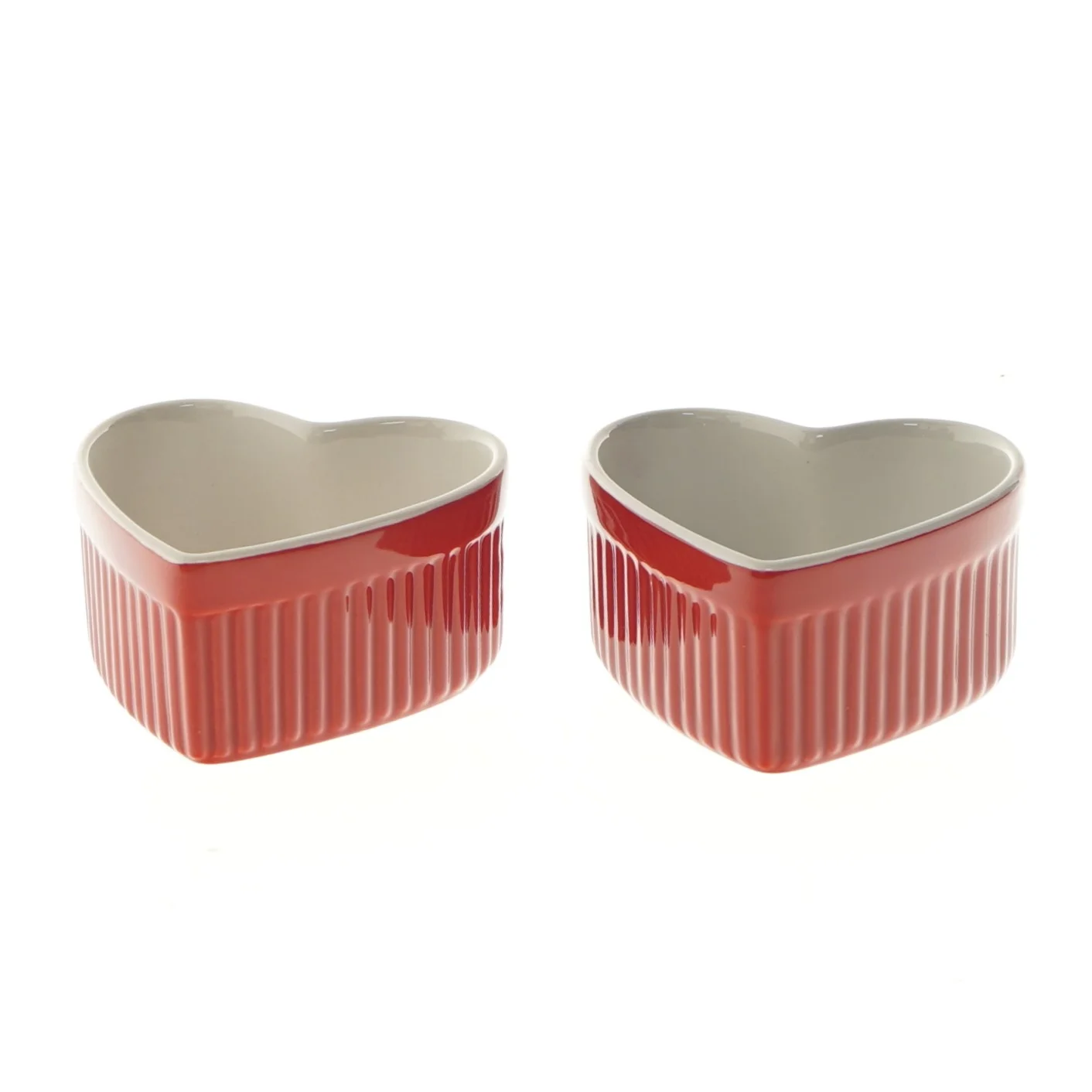 Sæt med to hjerteskåle fra Cook & Baker (str. Ø 9x5 cm)