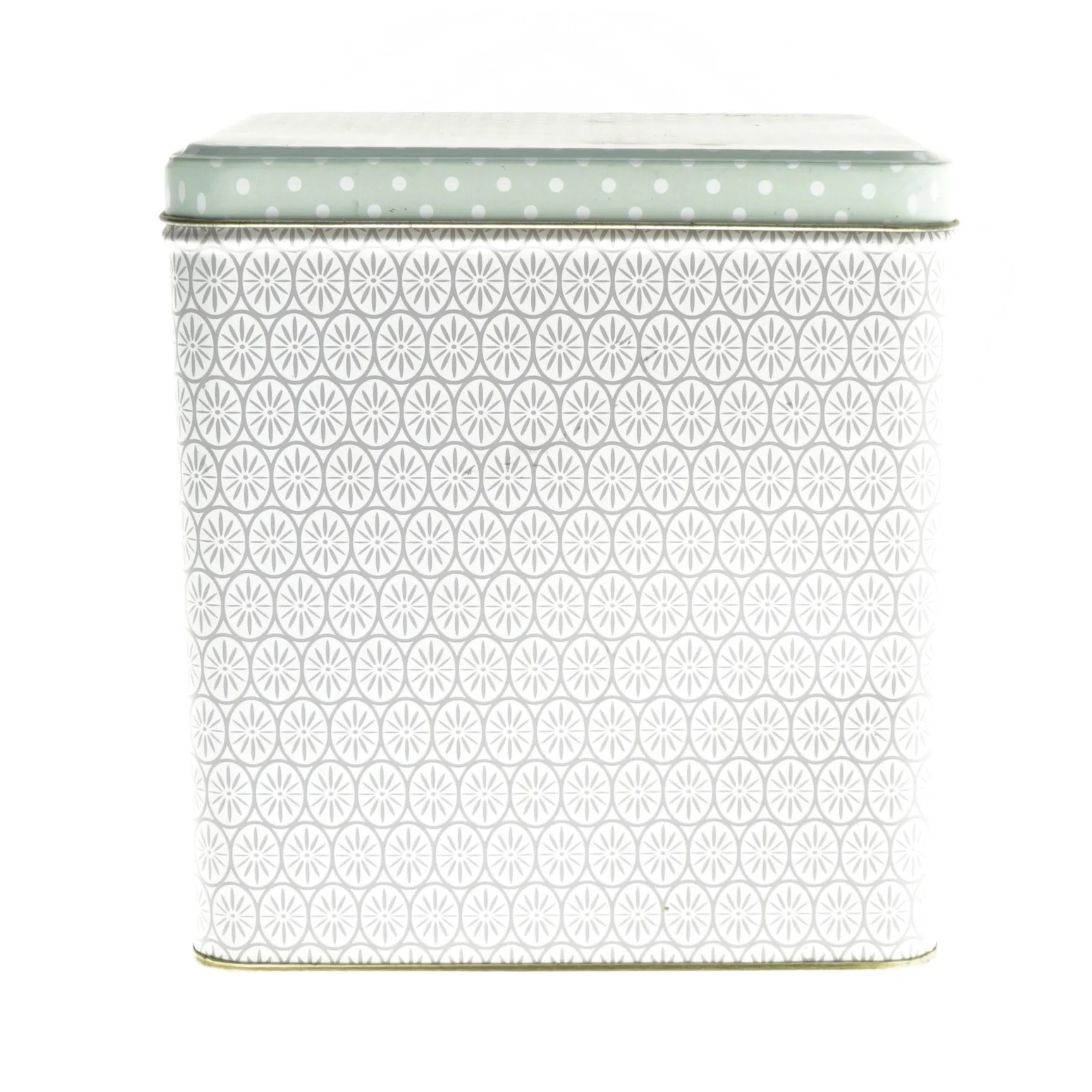 Dekorativ metalboks med blomsterdesign (str. 16x15x15 cm)