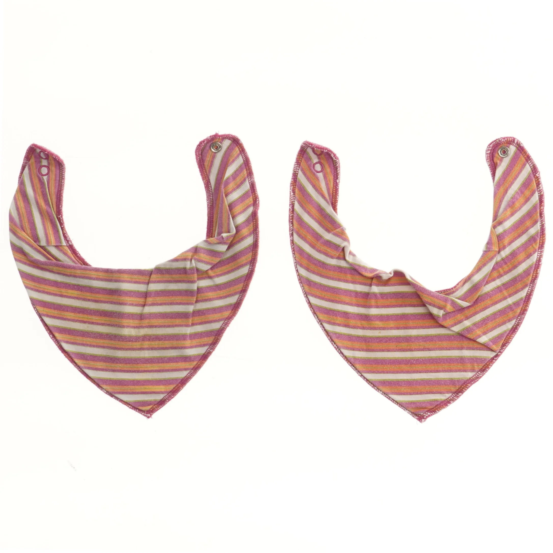 Strikket babytørklæde i striber (str. 2 styk, ø 20 cm)