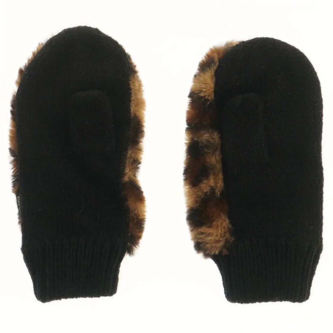 Pelsvanter med dyremønster (str. 20 cm)