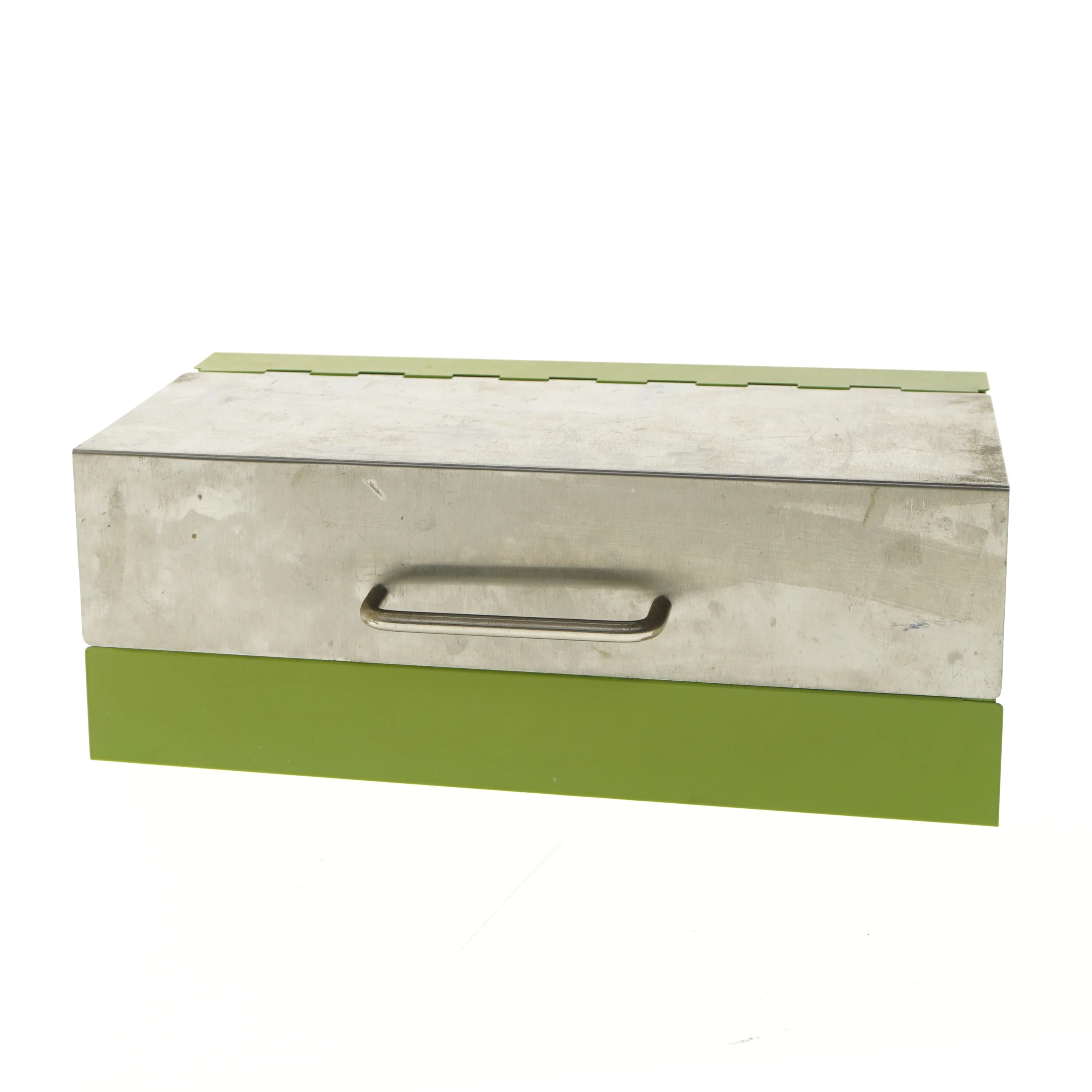 Metal og plastik opbevaringskasse (str. 36x20x13,5 cm)