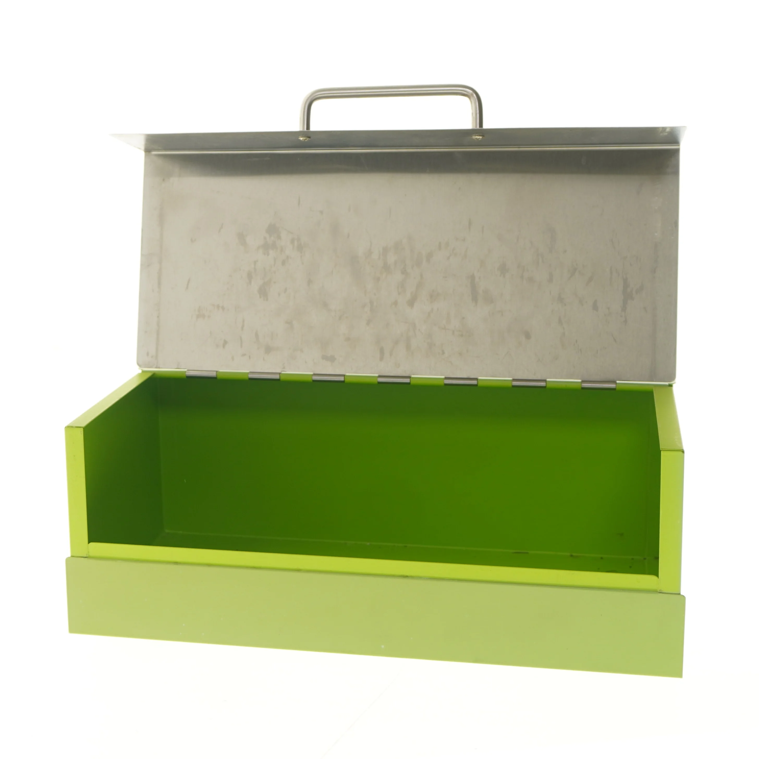 Metal og plastik opbevaringskasse (str. 36x20x13,5 cm)