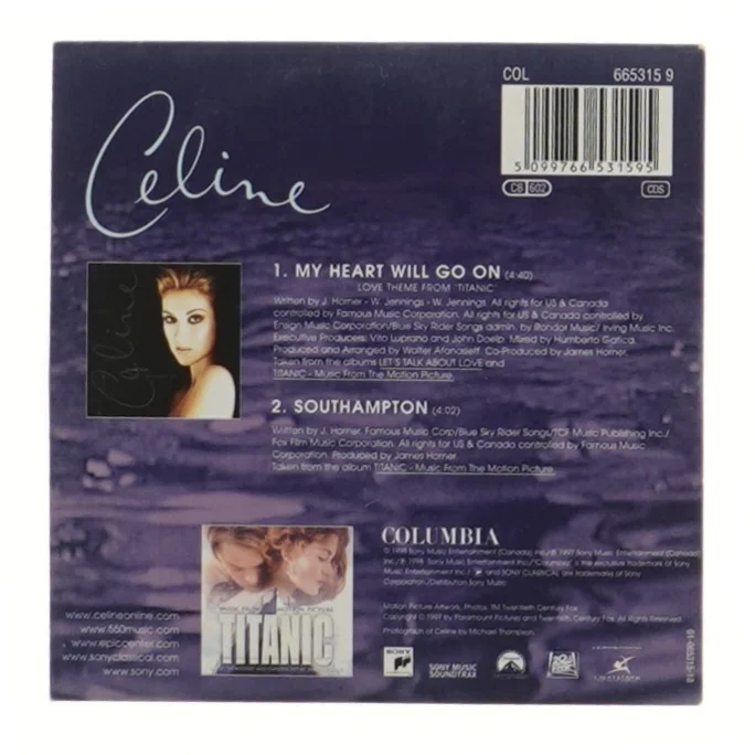 Celine Dion CD: My Heart Will Go On