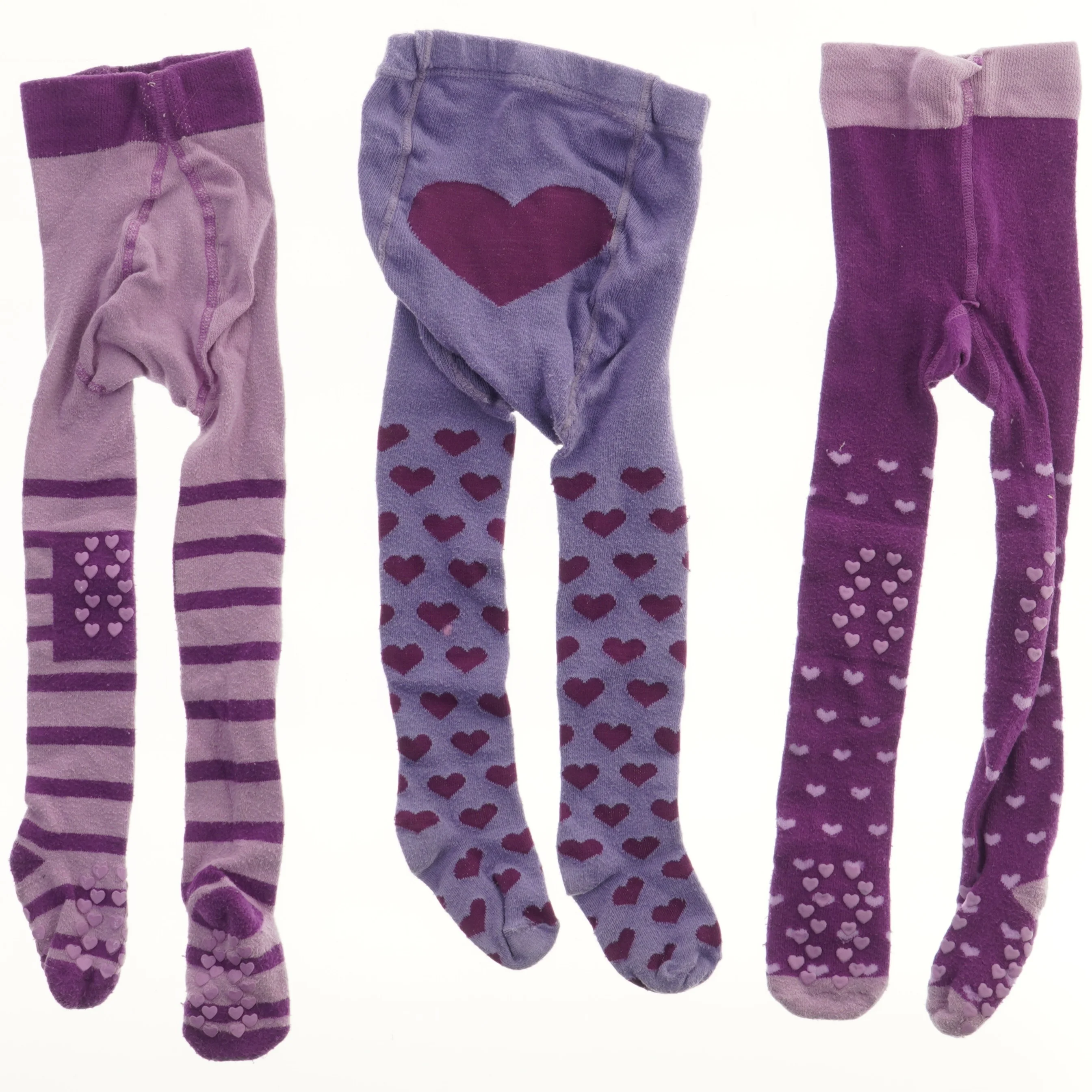 Børnestrømpebukser med hjerter (str. 98)