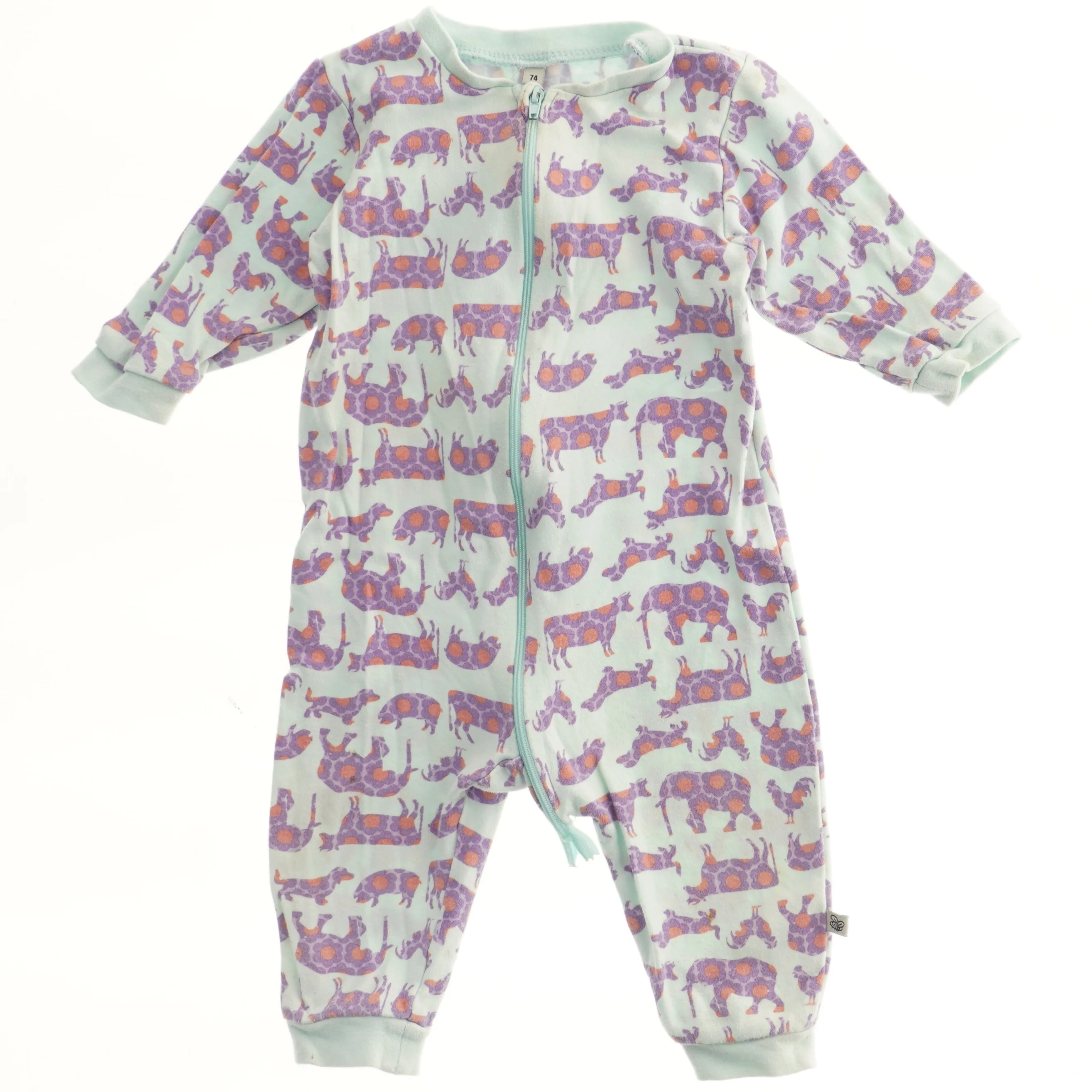 Børneheldragt med dyremønster (str. 74)