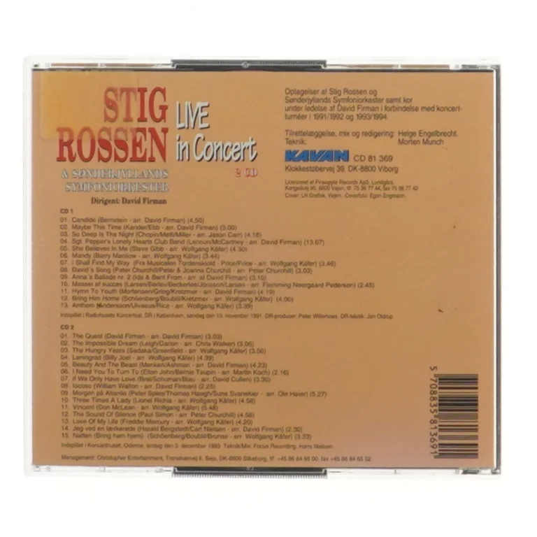 Stig Rossen Live in Concert 2 CD