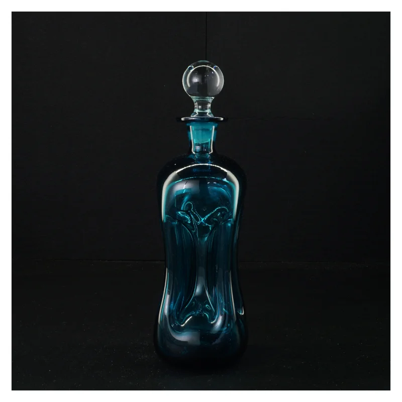 Holmegaard, blå klukflaske