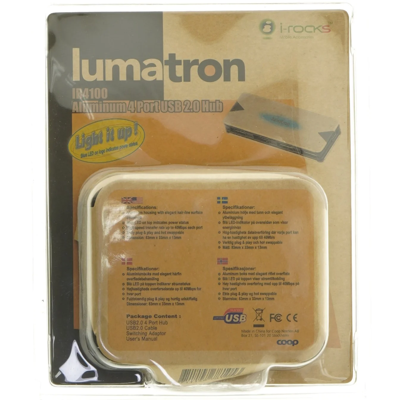 Lumatron usb port