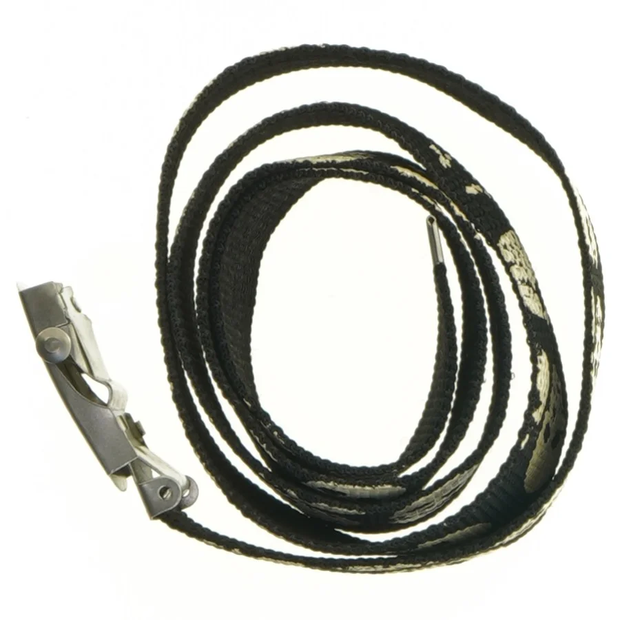 Mønstret stofbælte med kraniemotiv (str. 115 x 3 cm)