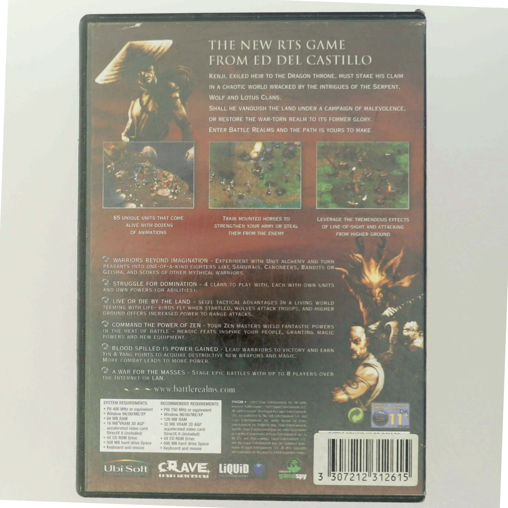 Battle Realms PC-spil fra Ubi Soft