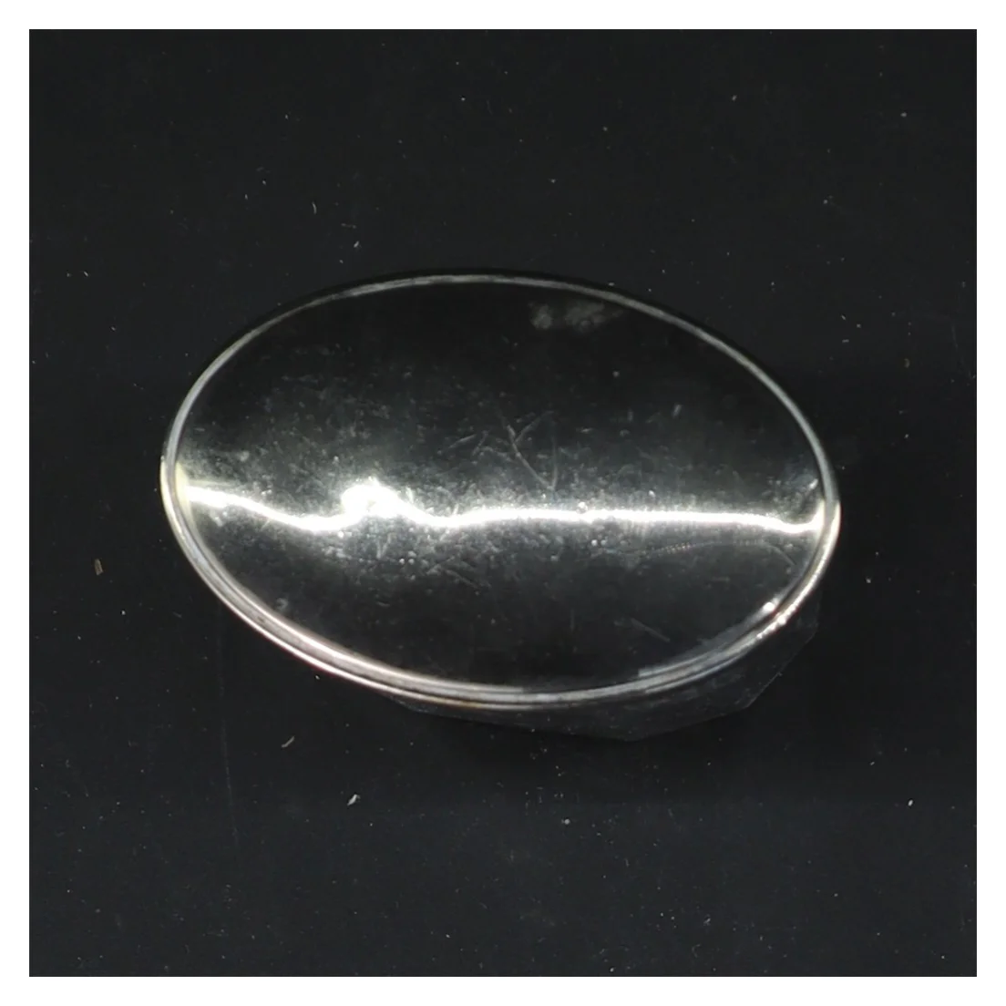 Glasbeholder med metallåg (str. 10 cm)