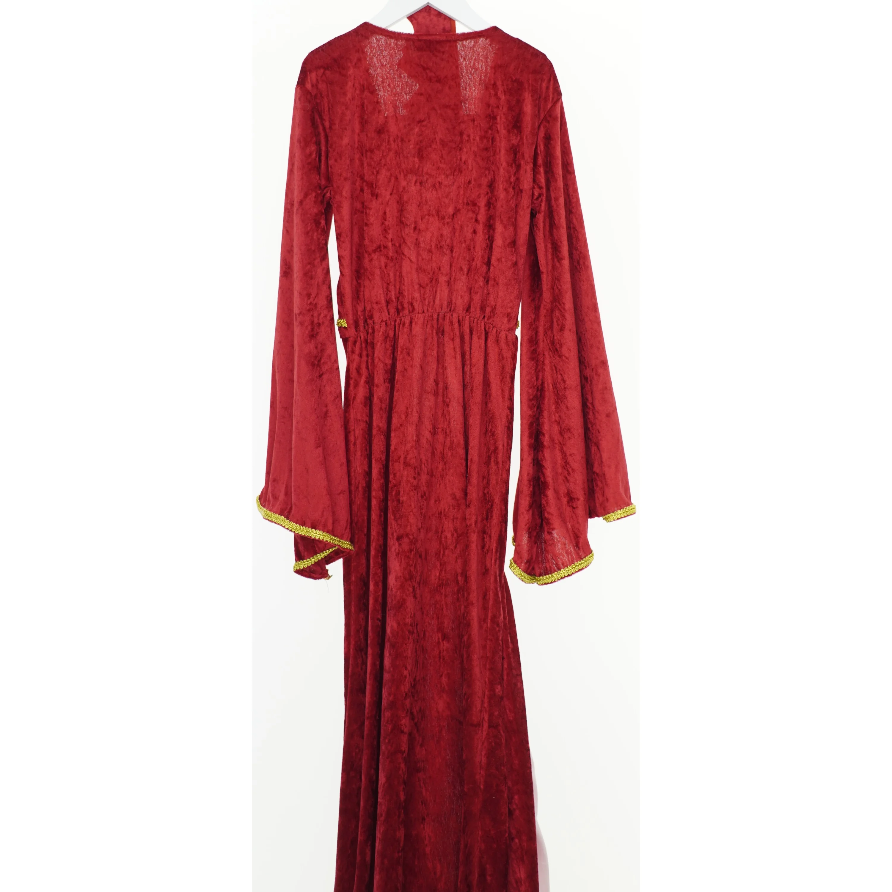 Rød udklædningskjole med guld detaljer fra Boland (str. 152)