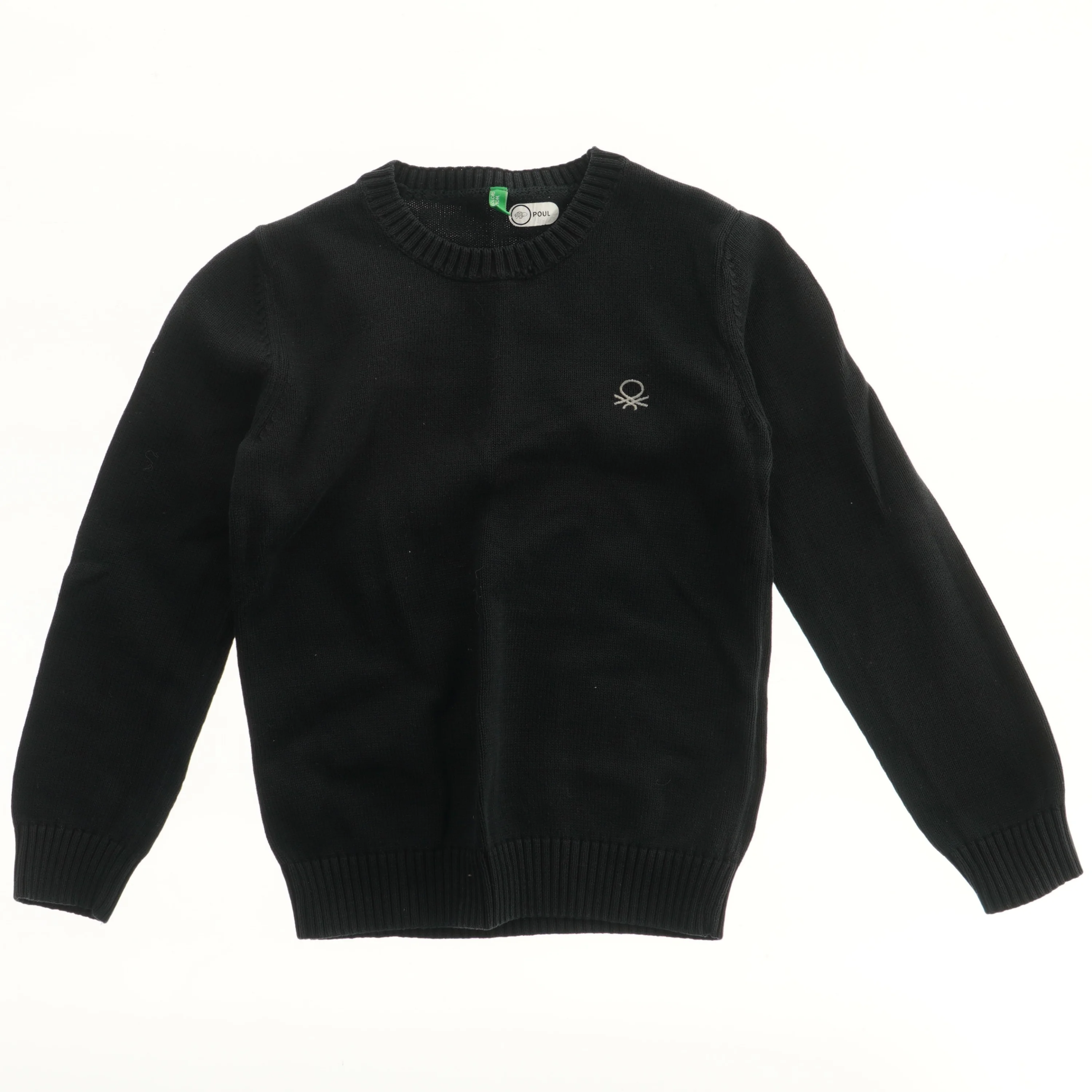 Sort sweatshirt med logo fra Benetton (str. 134)