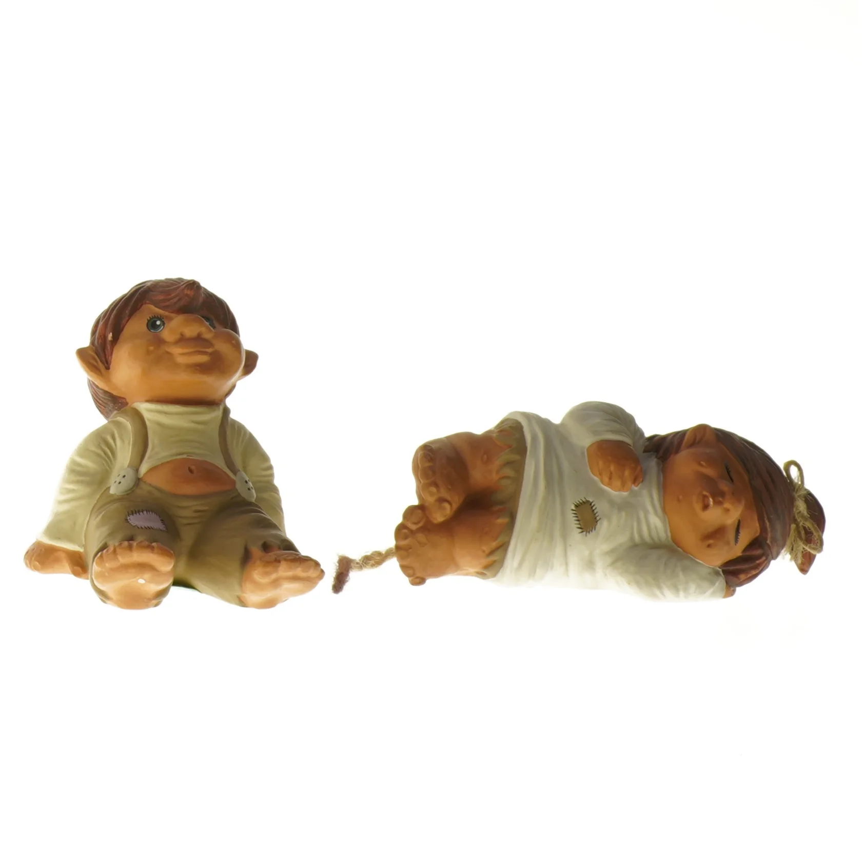 Keramiske figurer af trolde fra Trip Trap (str. 13 cm)