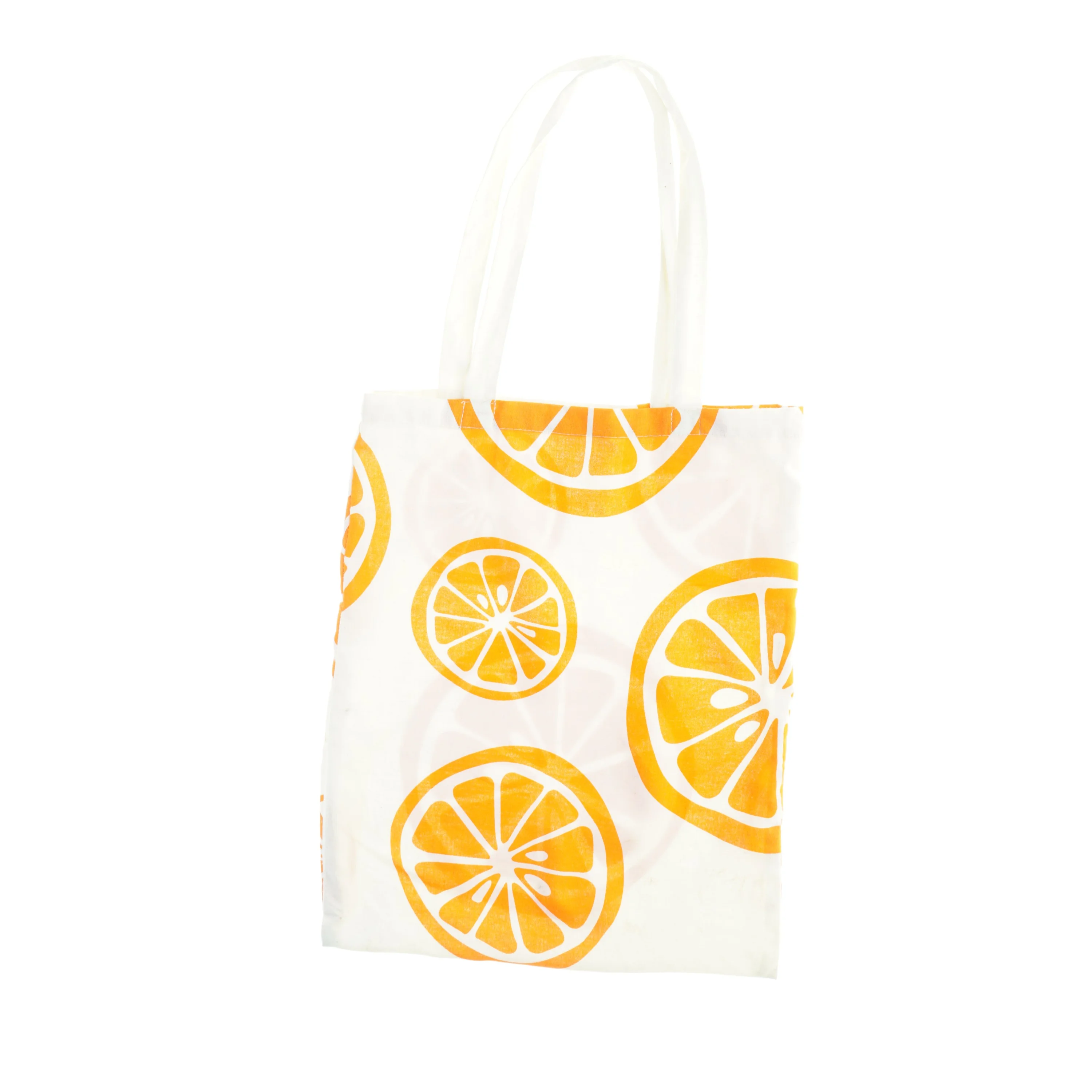 Indkøbstaske med appelsinmotiv (str. 35 x 44 cm)