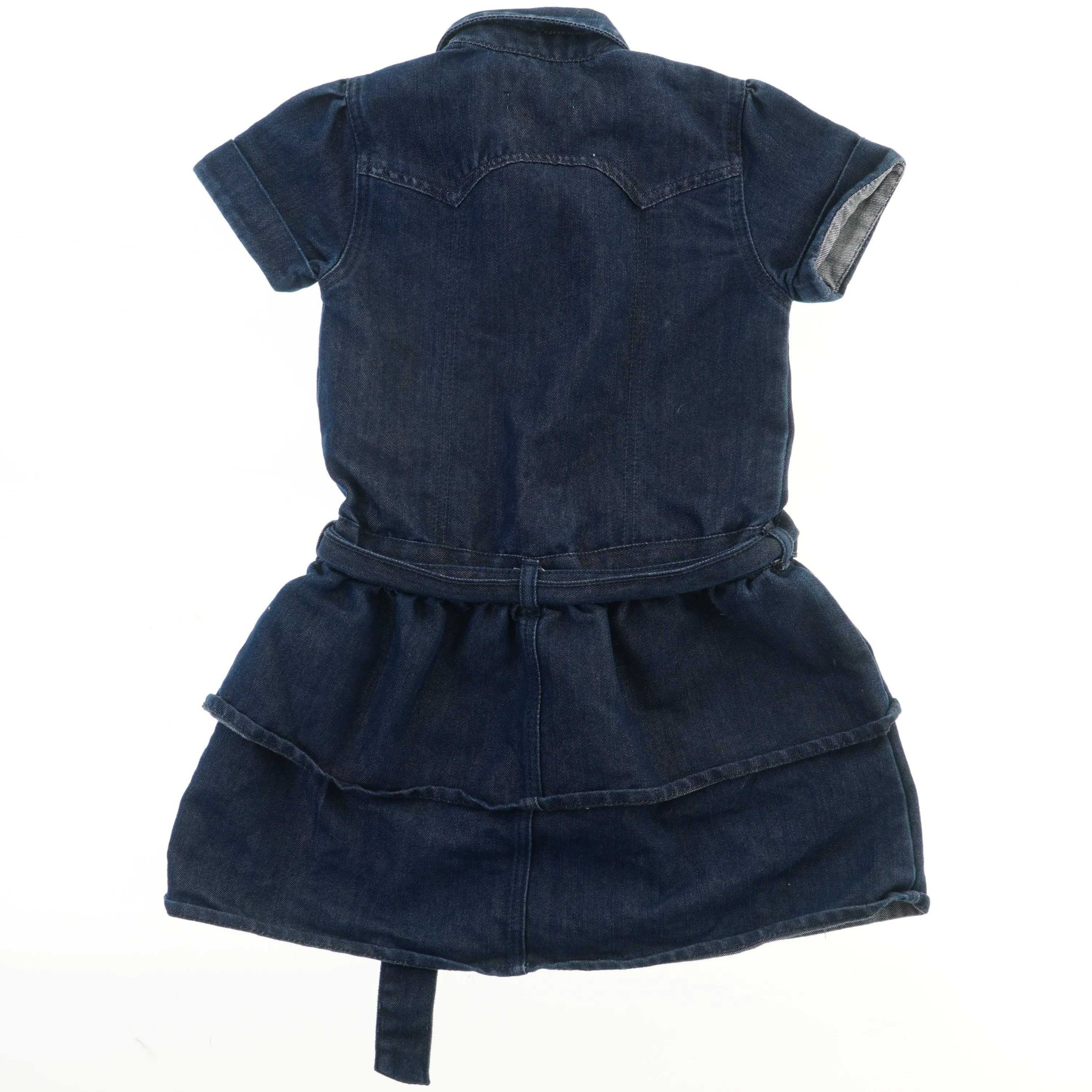 Denim kjole med korte ærmer fra Bluezoo (str. 128)