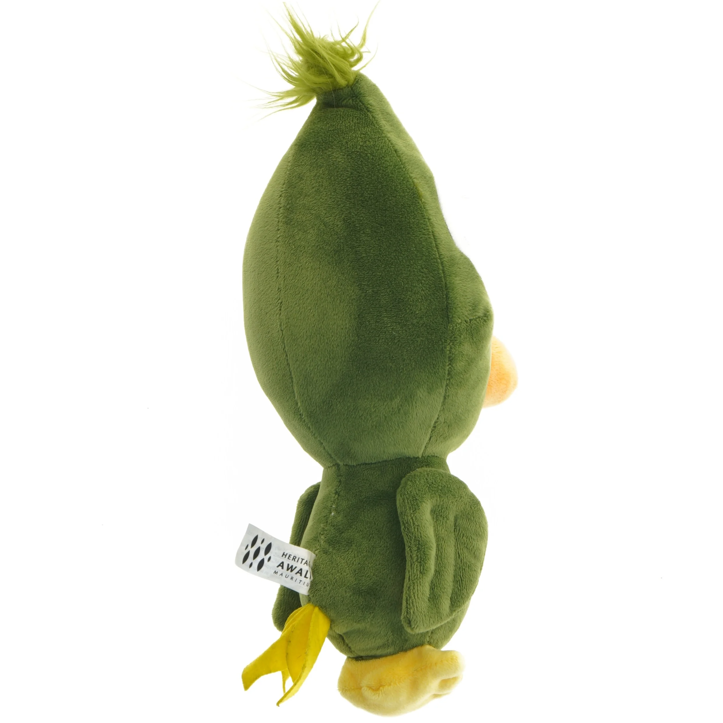 Grøn plysfugl fra Wally Plush Toys (str. 30 cm)