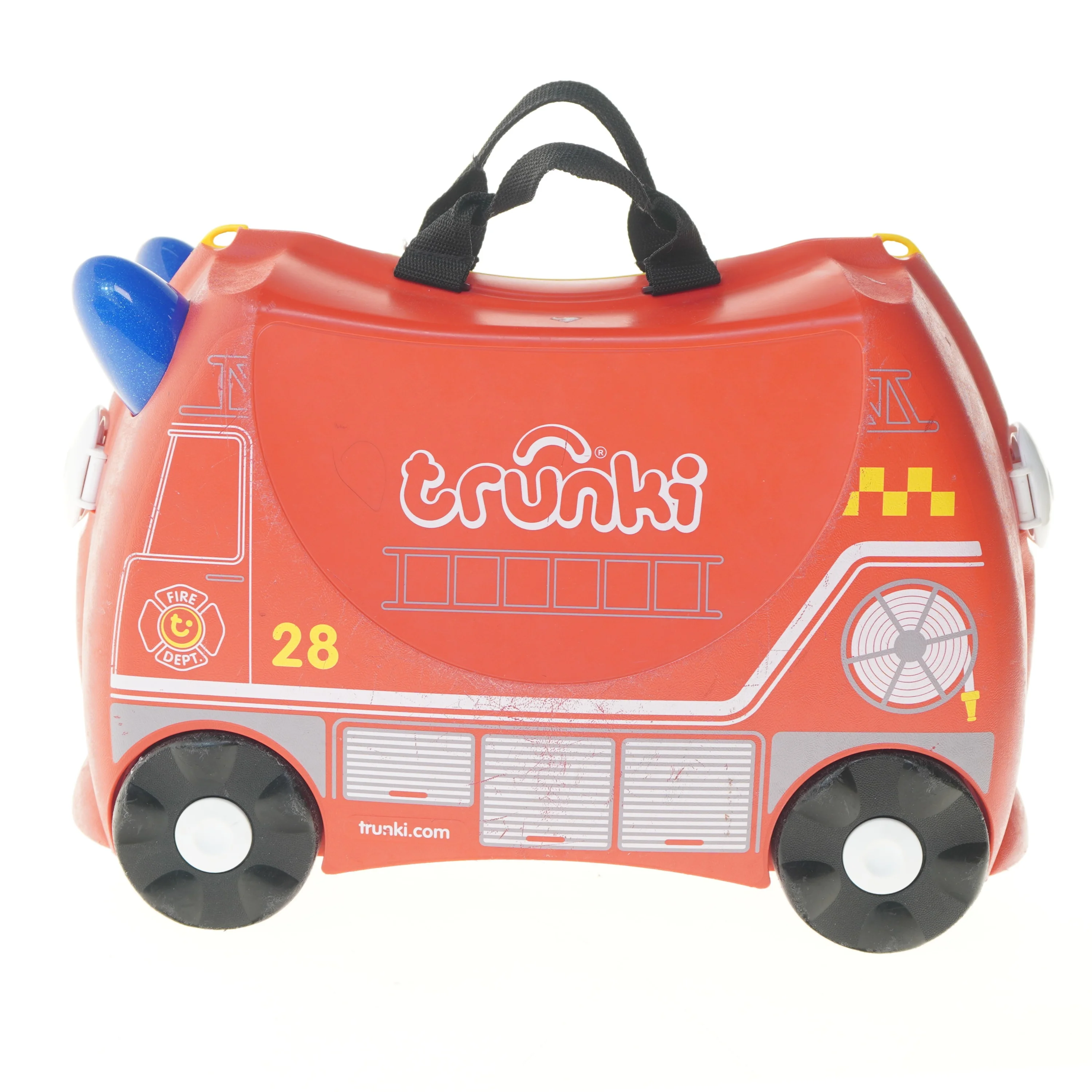 Trunki børnekuffert i brandbilered design fra Trunki (str. 46x20x31 cm)