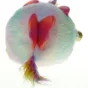 Farverig bamse med hjerte (str. 31 x 27 cm)