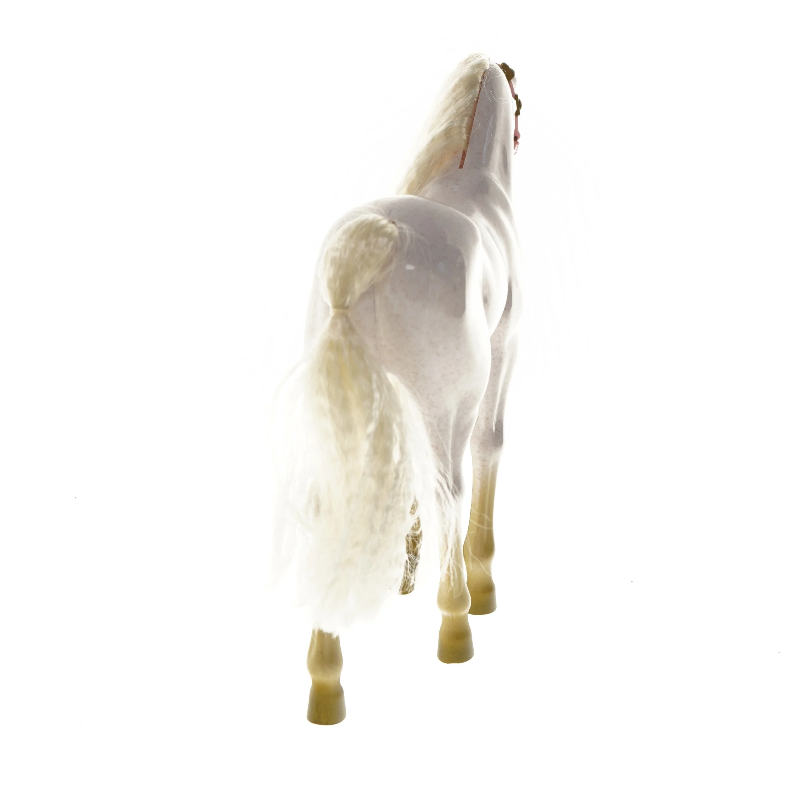 Plastikhest med lang manke (str. 30x30 cm)