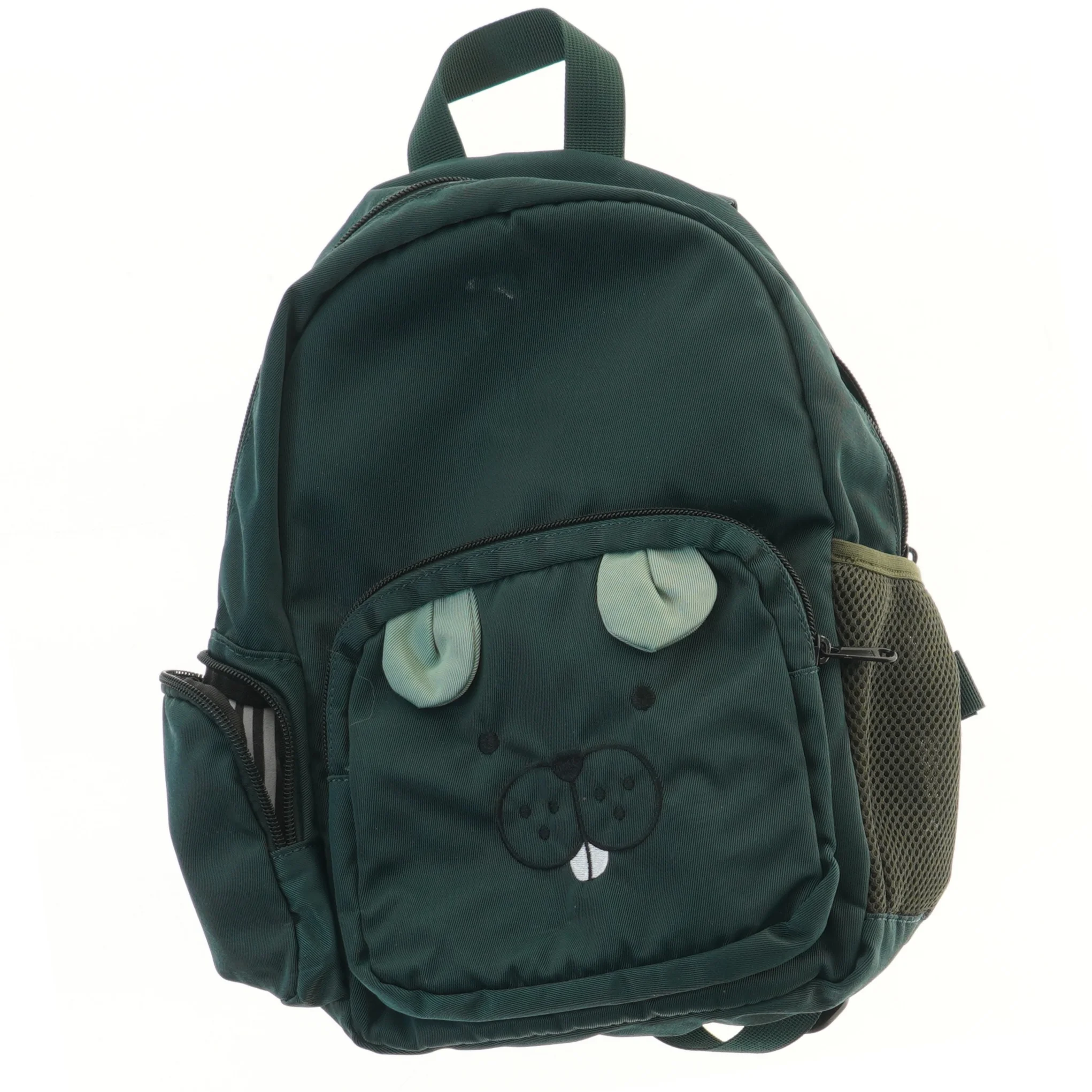 Gr&oslash;n b&oslash;rne rygs&aelig;k (str. 35x30 cm)