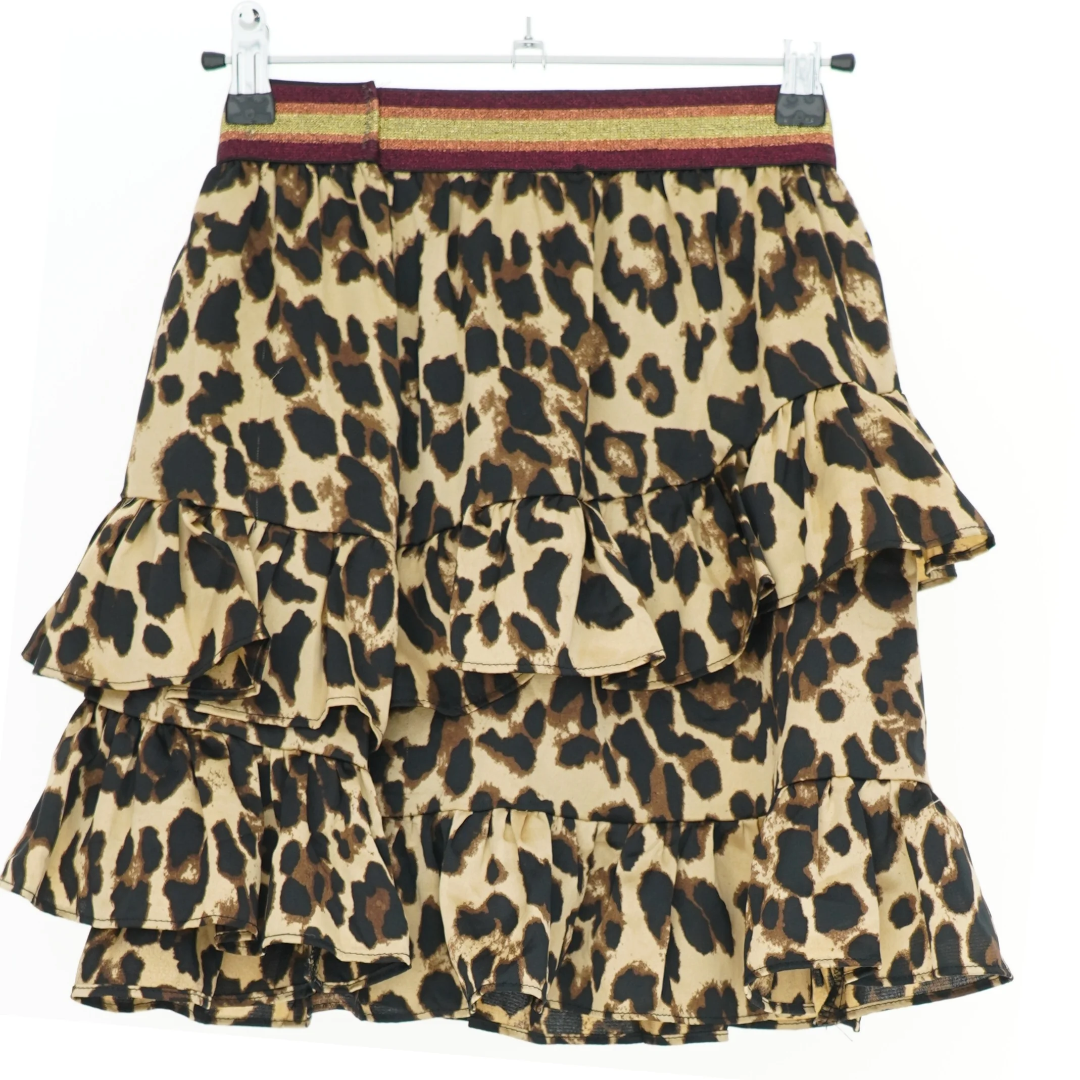 Leopard nederdel med flæser fra Petit (str. 164)