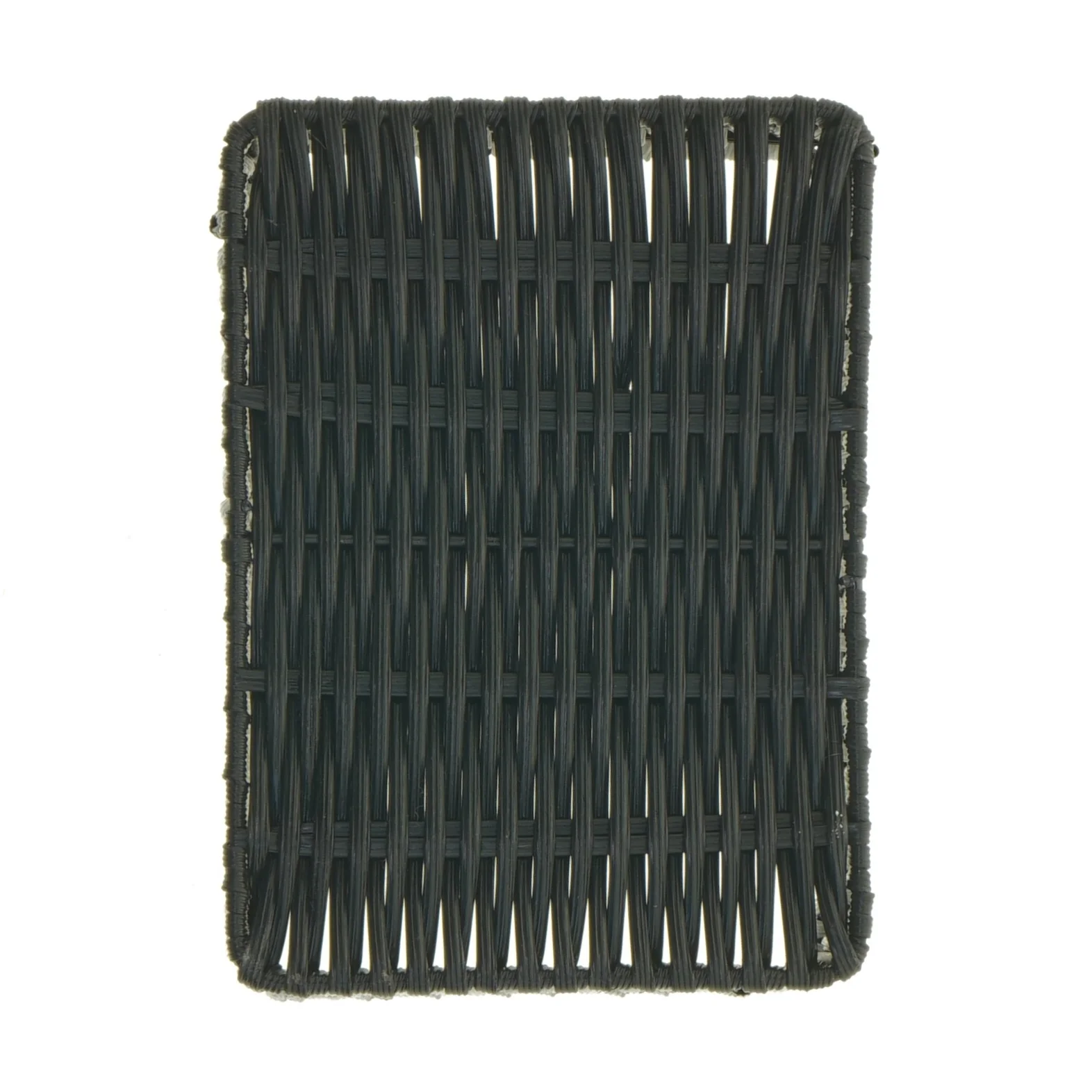 Flettet sort opbevaringskurv (str. 18 x 13 x 7 cm)