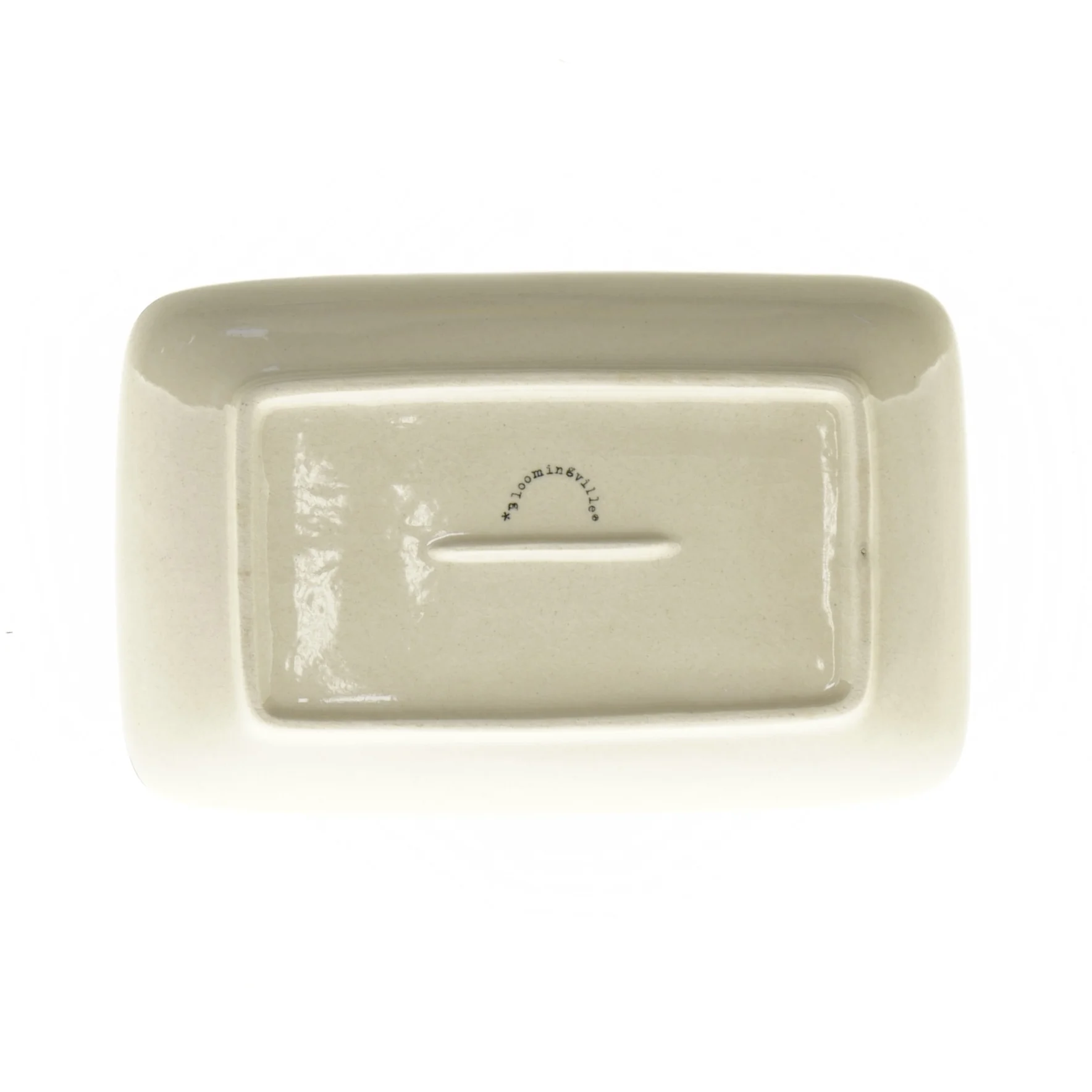 Keramisk serveringsfad fra Bloomingville (str. 20 x 13 x 3 cm)