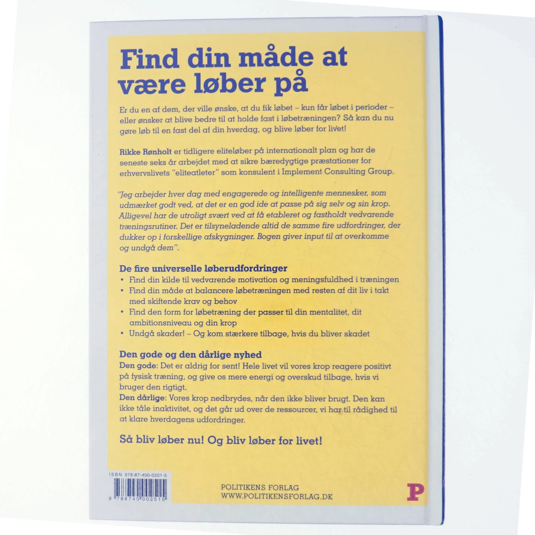 Bliv løber for livet af Rikke Rønholt