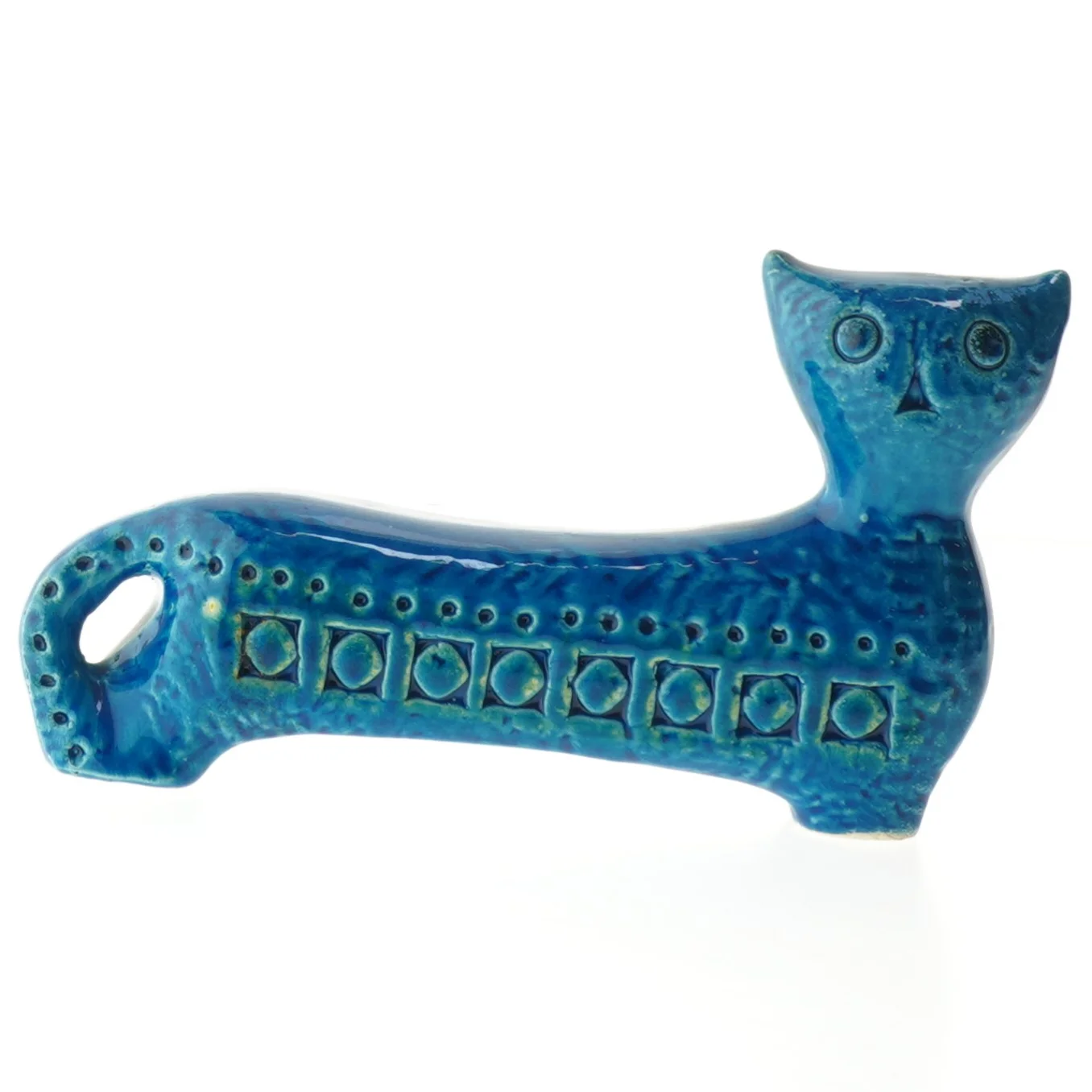 Keramik kat fra Aldo Londi (str. 18 cm)