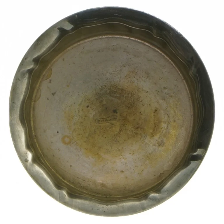 Lille rund sølvskål (str. Ø 9x5 cm)